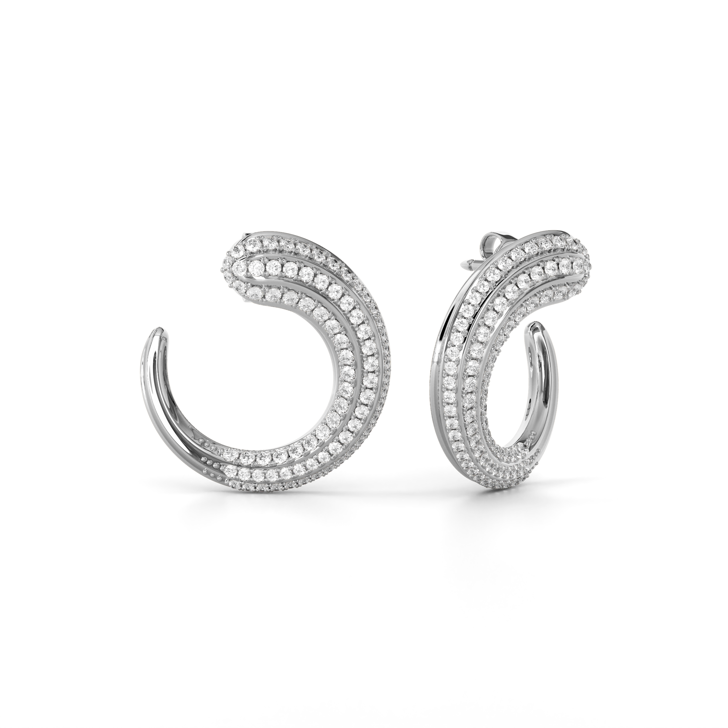 Créoles en diamant | Platine