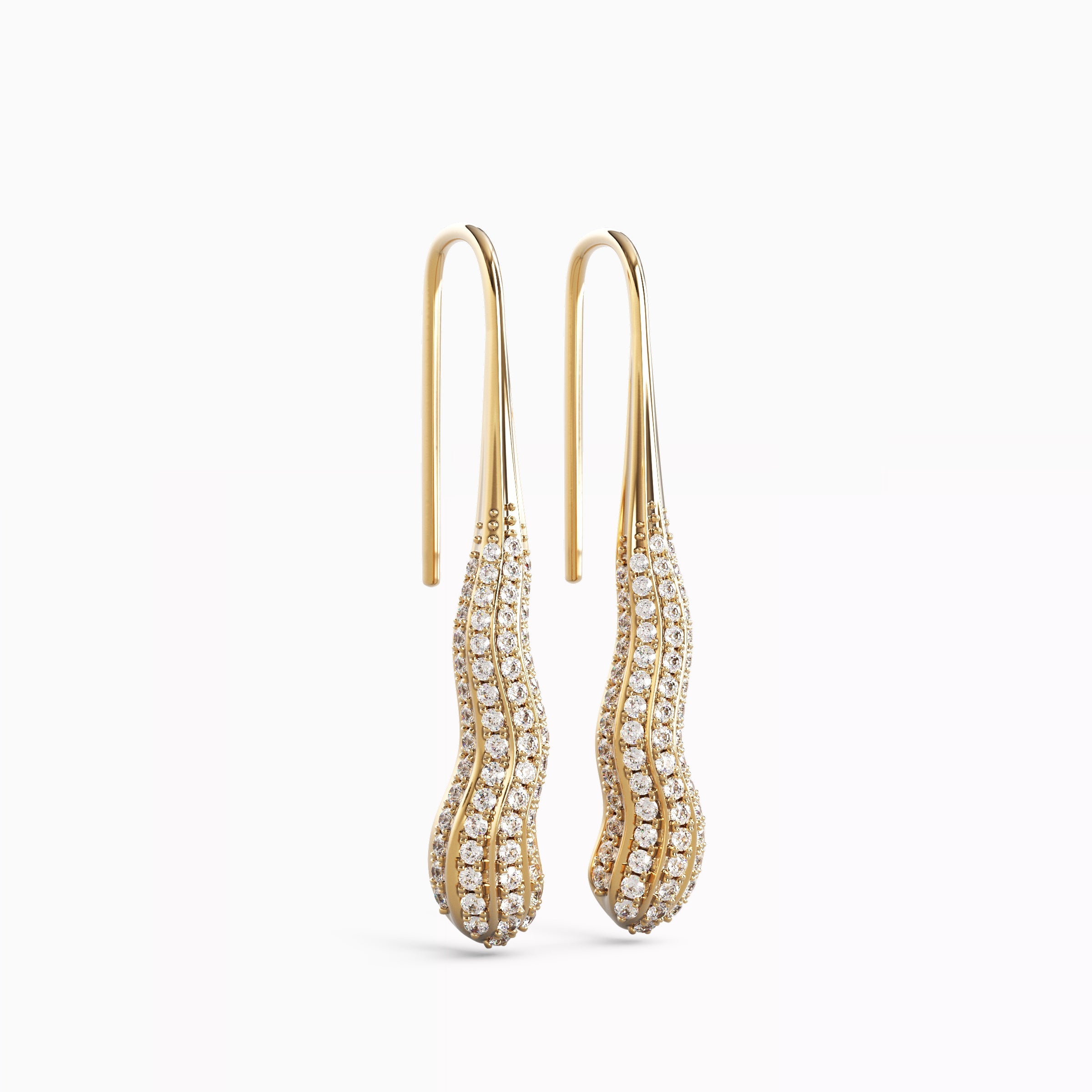 Diamond statement earrings | 18K Gold