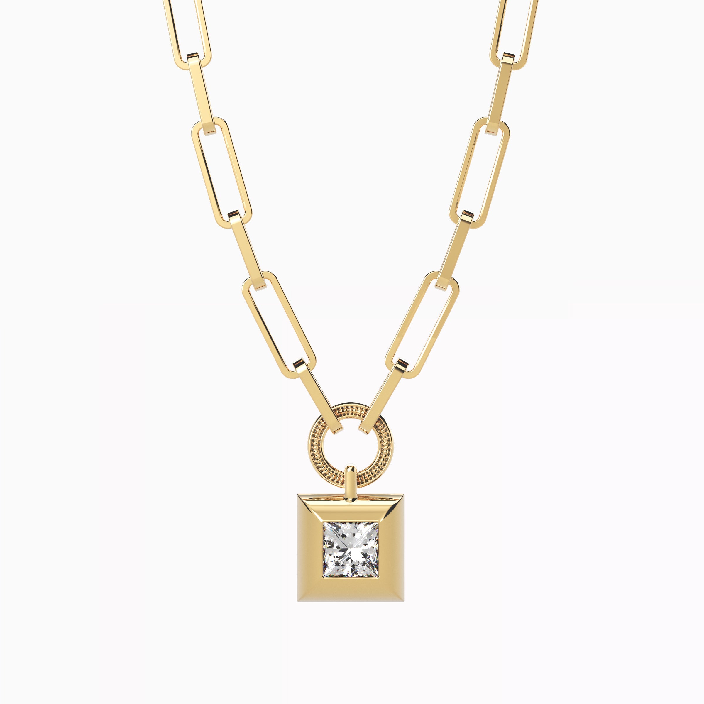 Collier trombone diamant | Or 18K