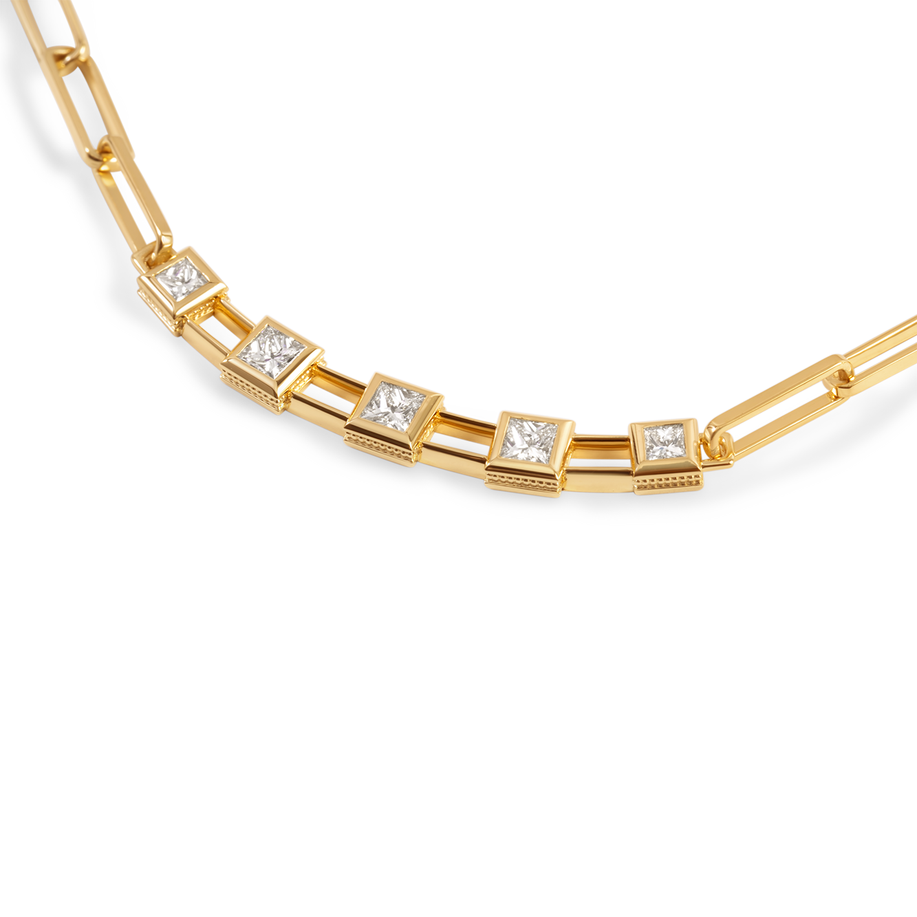 Collier Trombone Diamant Or 18 carats