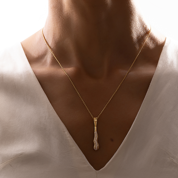 Pendentif imposant en diamants | Or 18 carats
