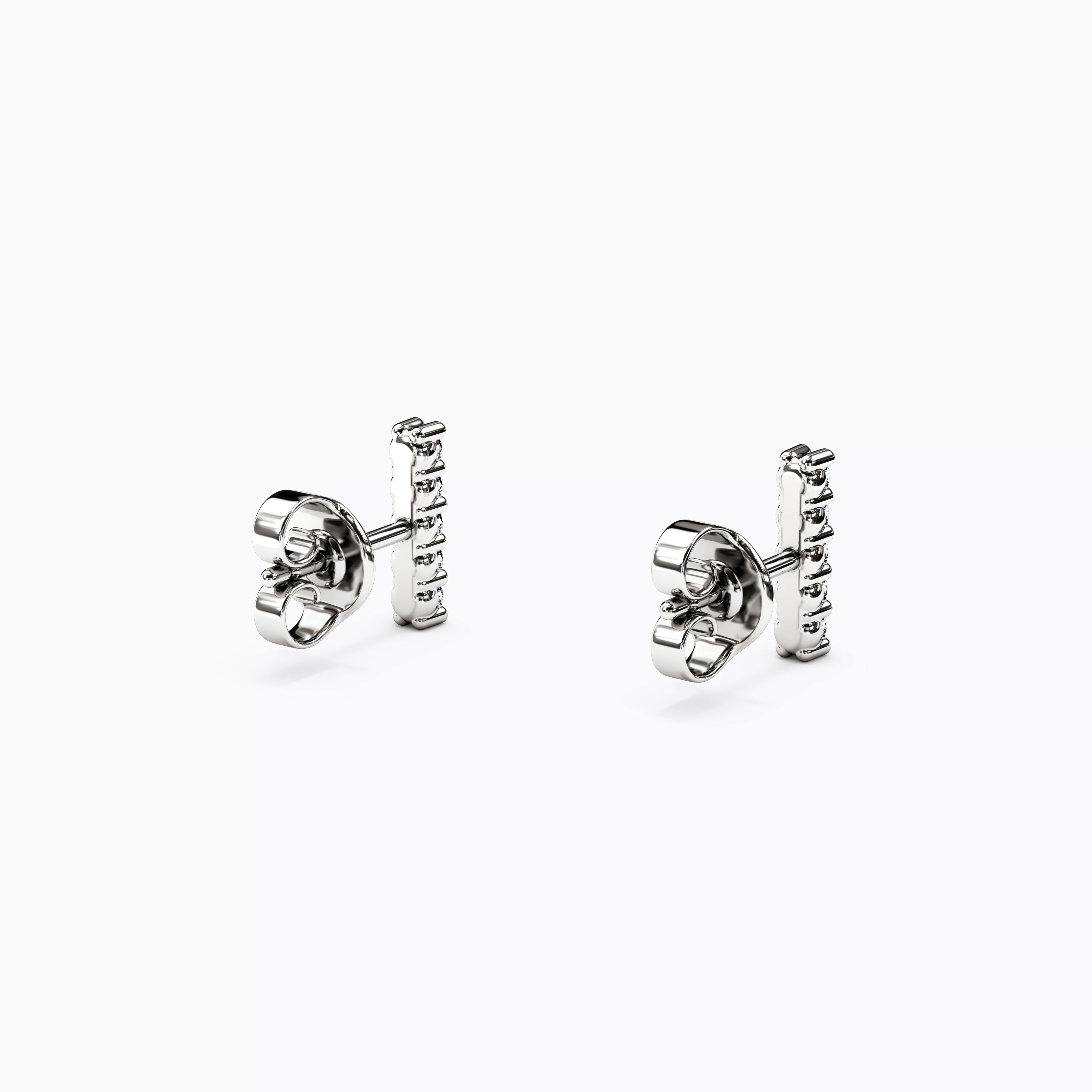 Petite Bar Diamond Earrings | 14K Gold
