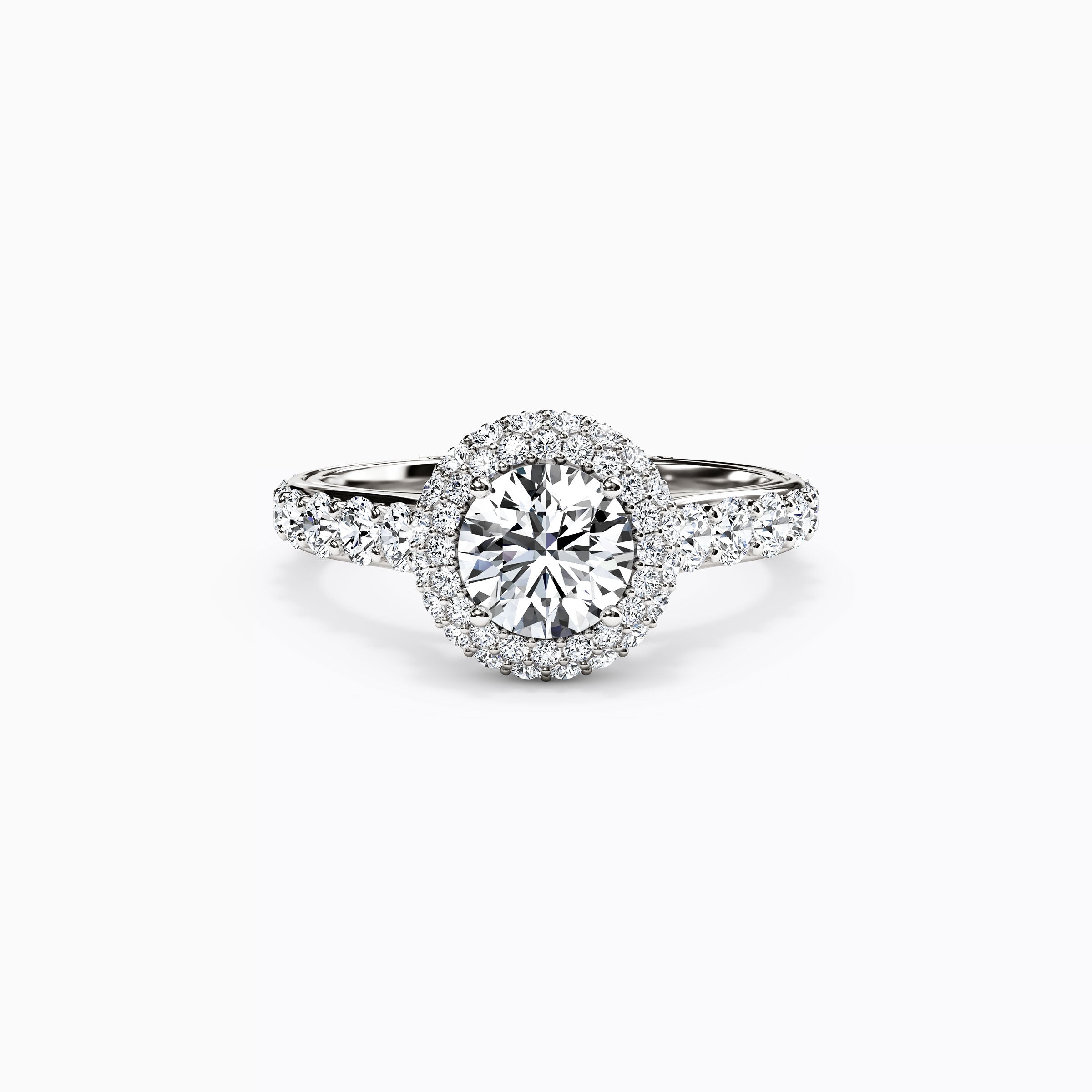 Halo Marielle Engagement Ring in Platinum