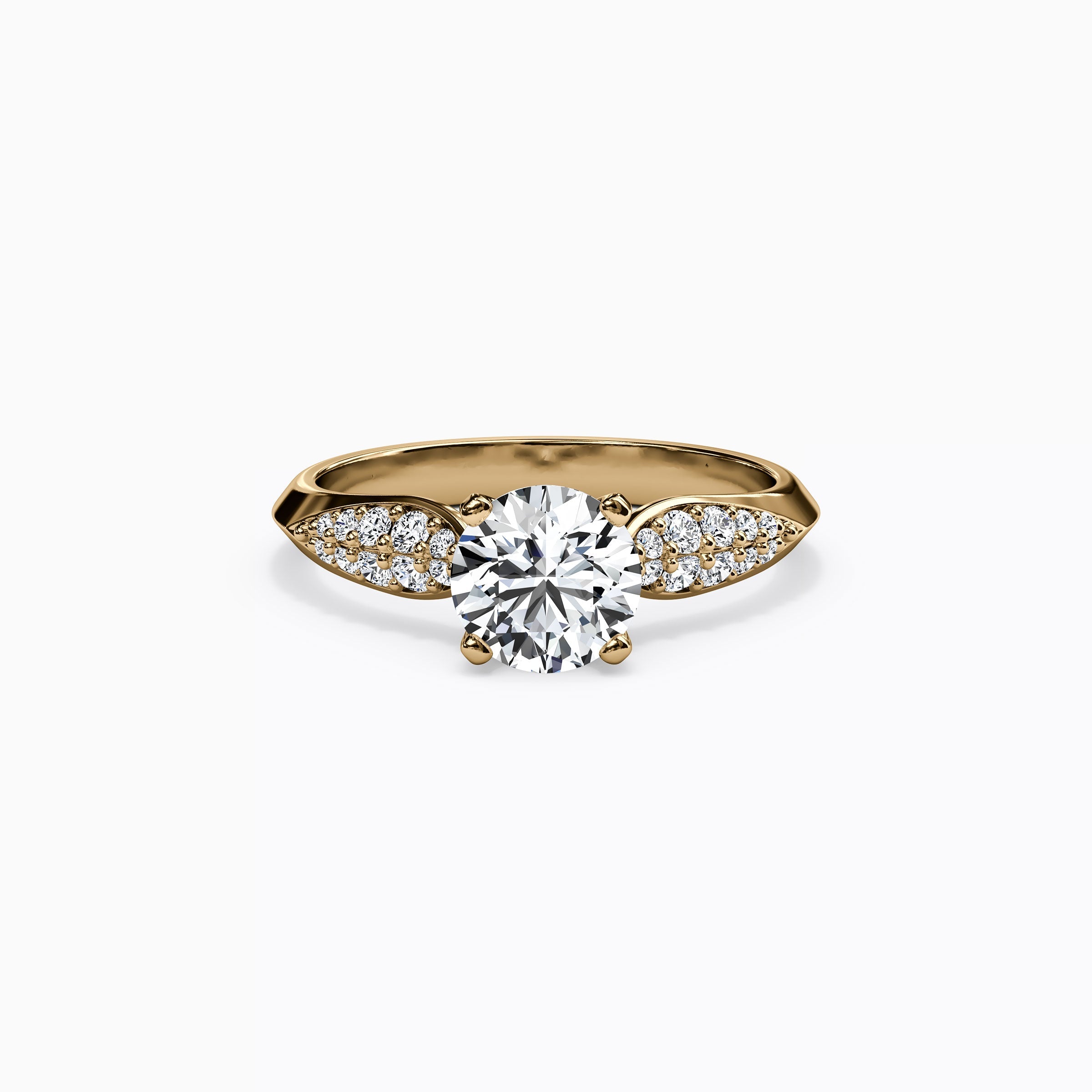 Jubilee Two Diamond Wings Engagement ring in 18K Gold