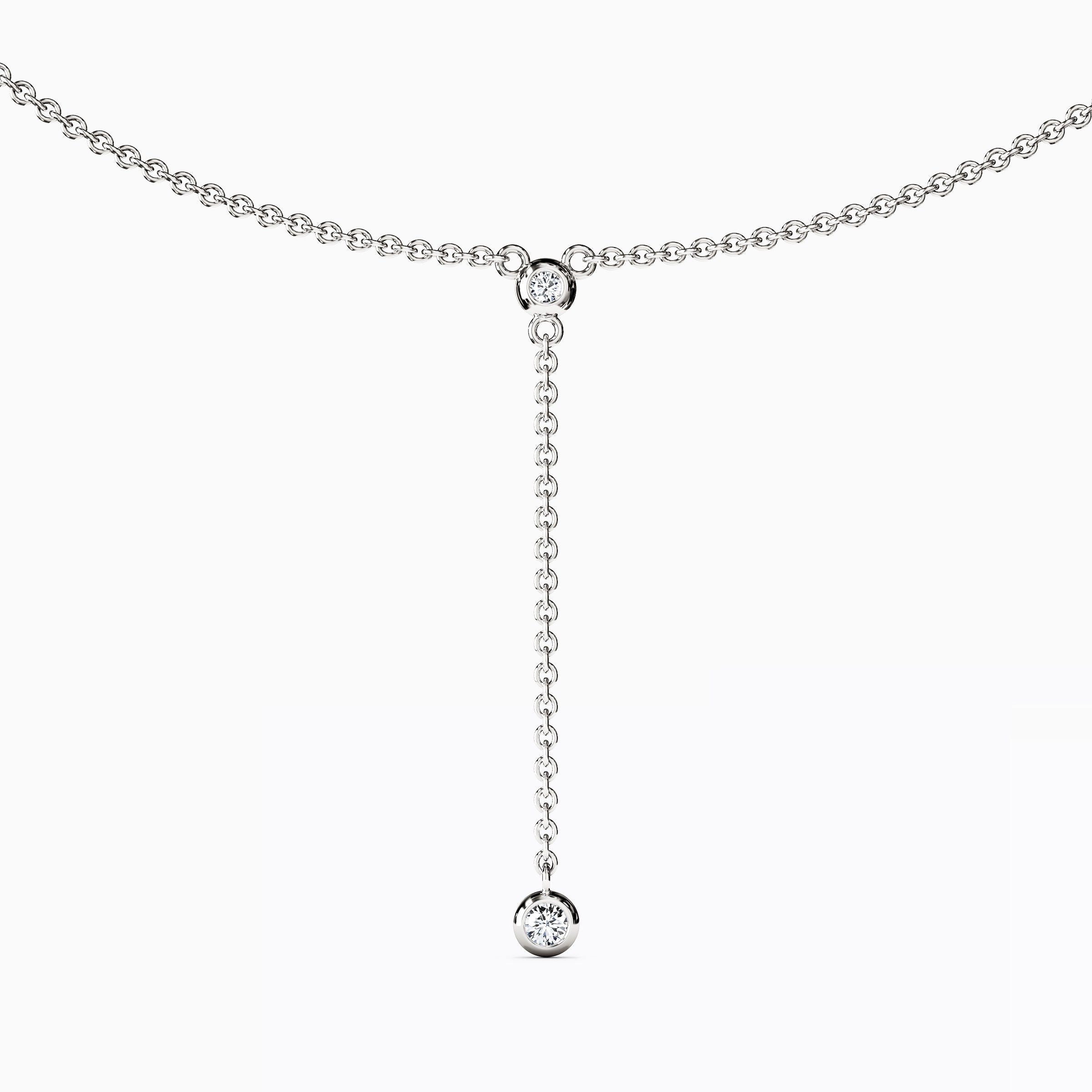Collier Pendentif Diamant Mini serti Clos | Or 14 carats