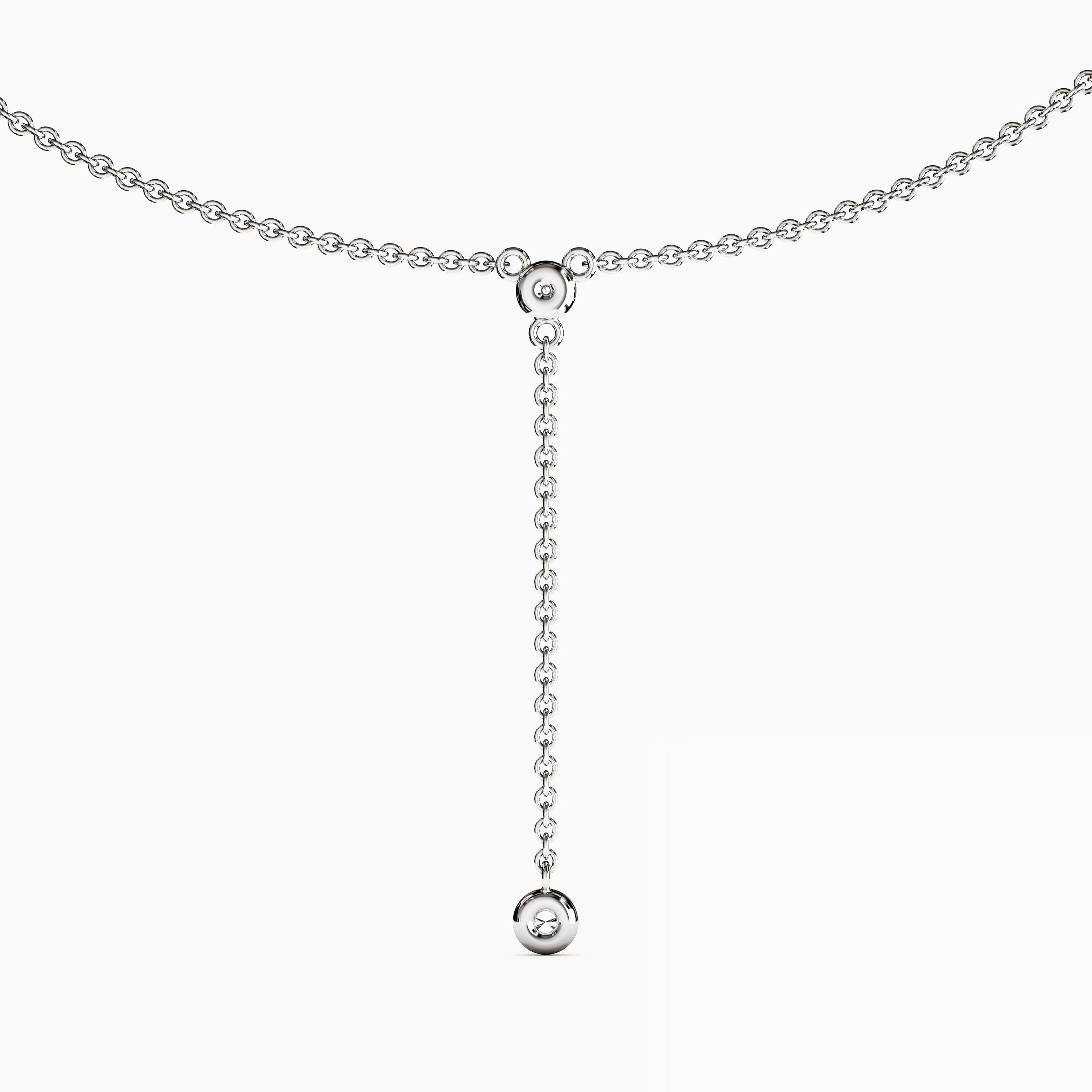 Collier Pendentif Diamant Mini serti Clos | Or 14 carats