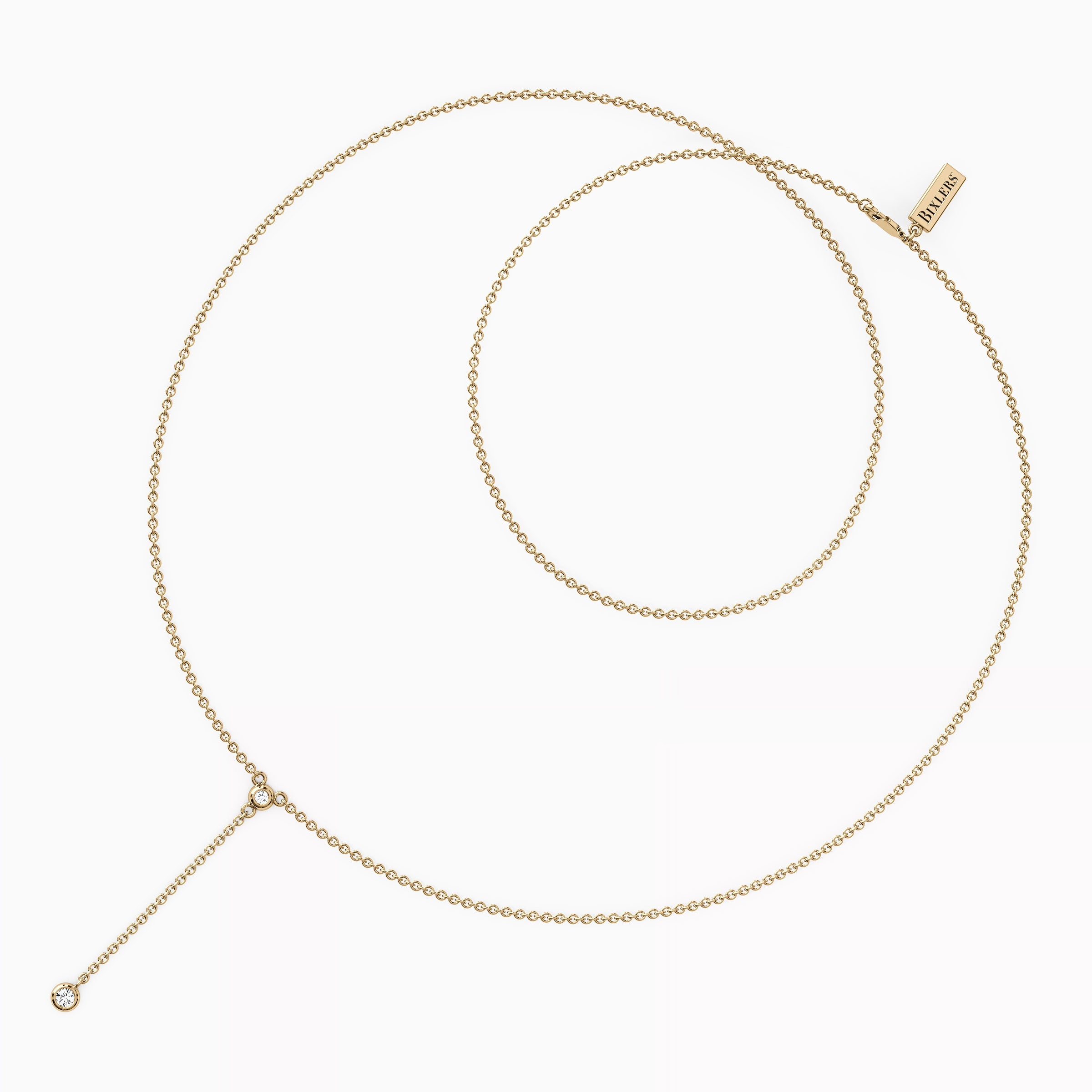 Collier Pendentif Diamant Mini serti Clos | Or 14 carats