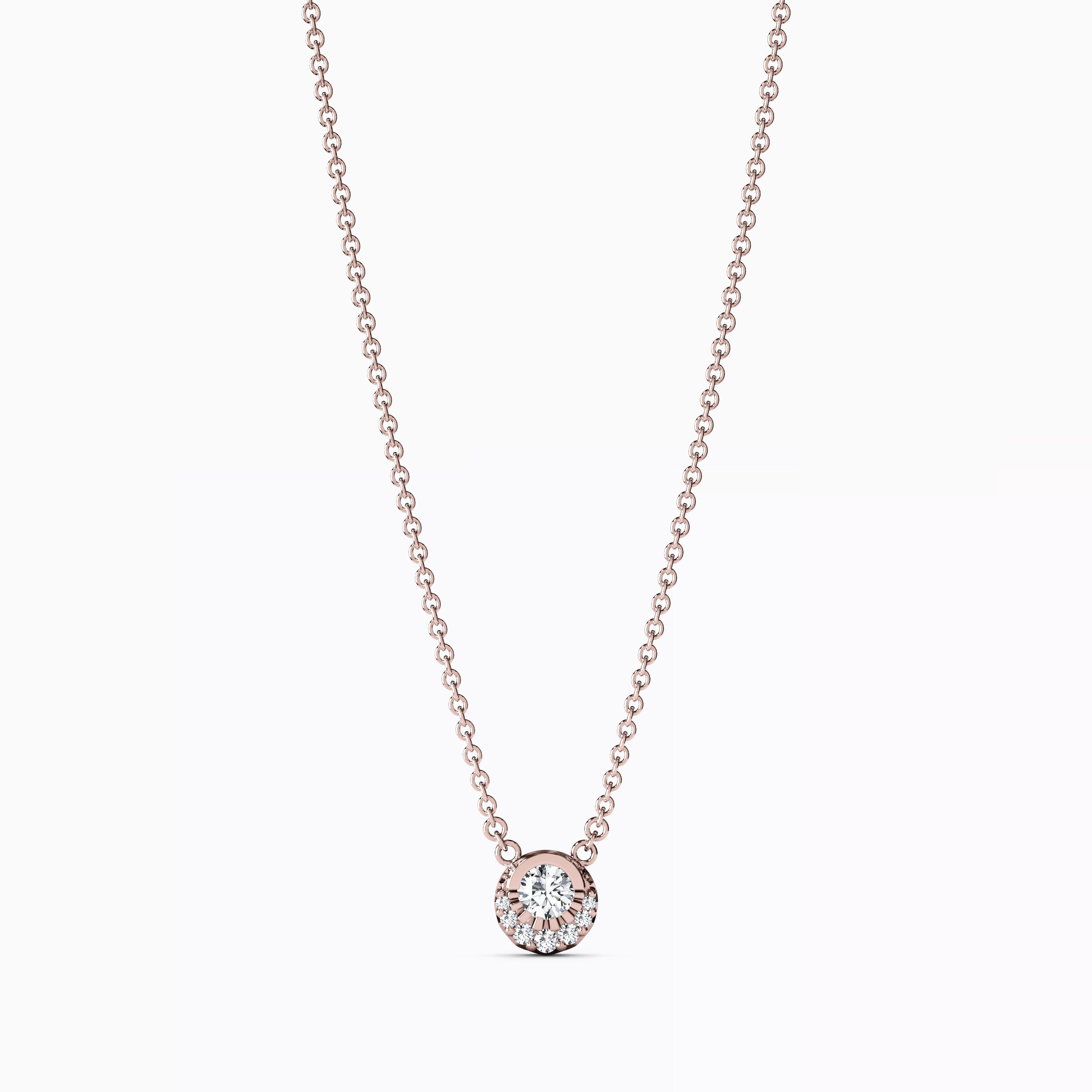 Diamond Crescent Necklace| 14K Gold