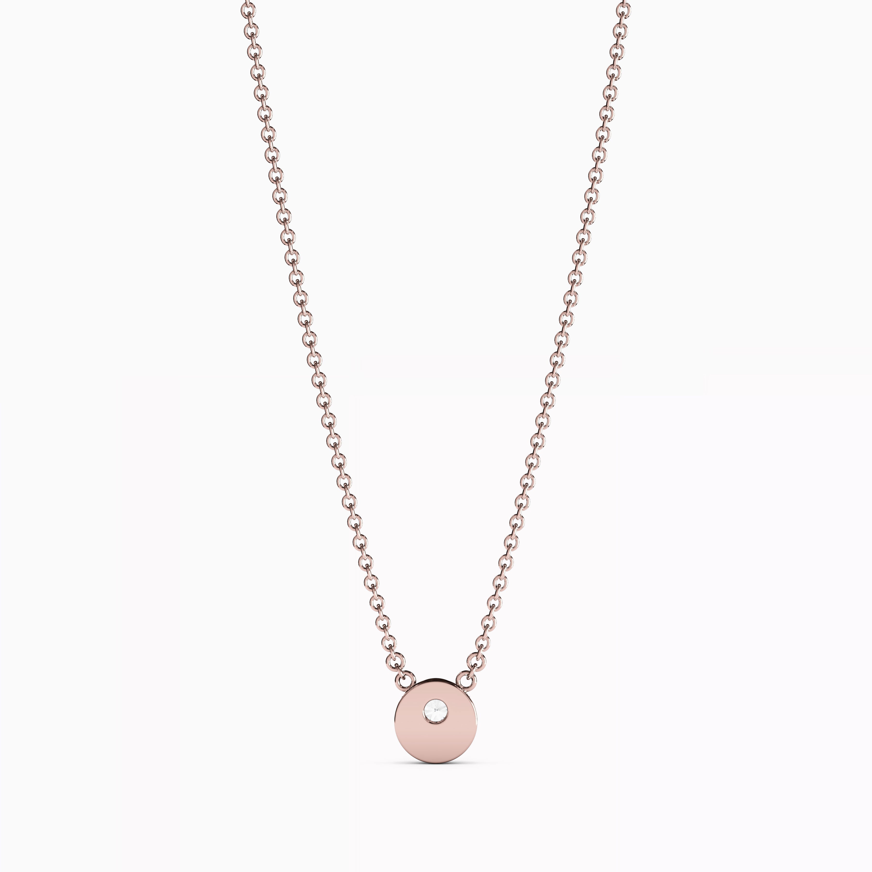 Diamond Crescent Necklace| 14K Gold