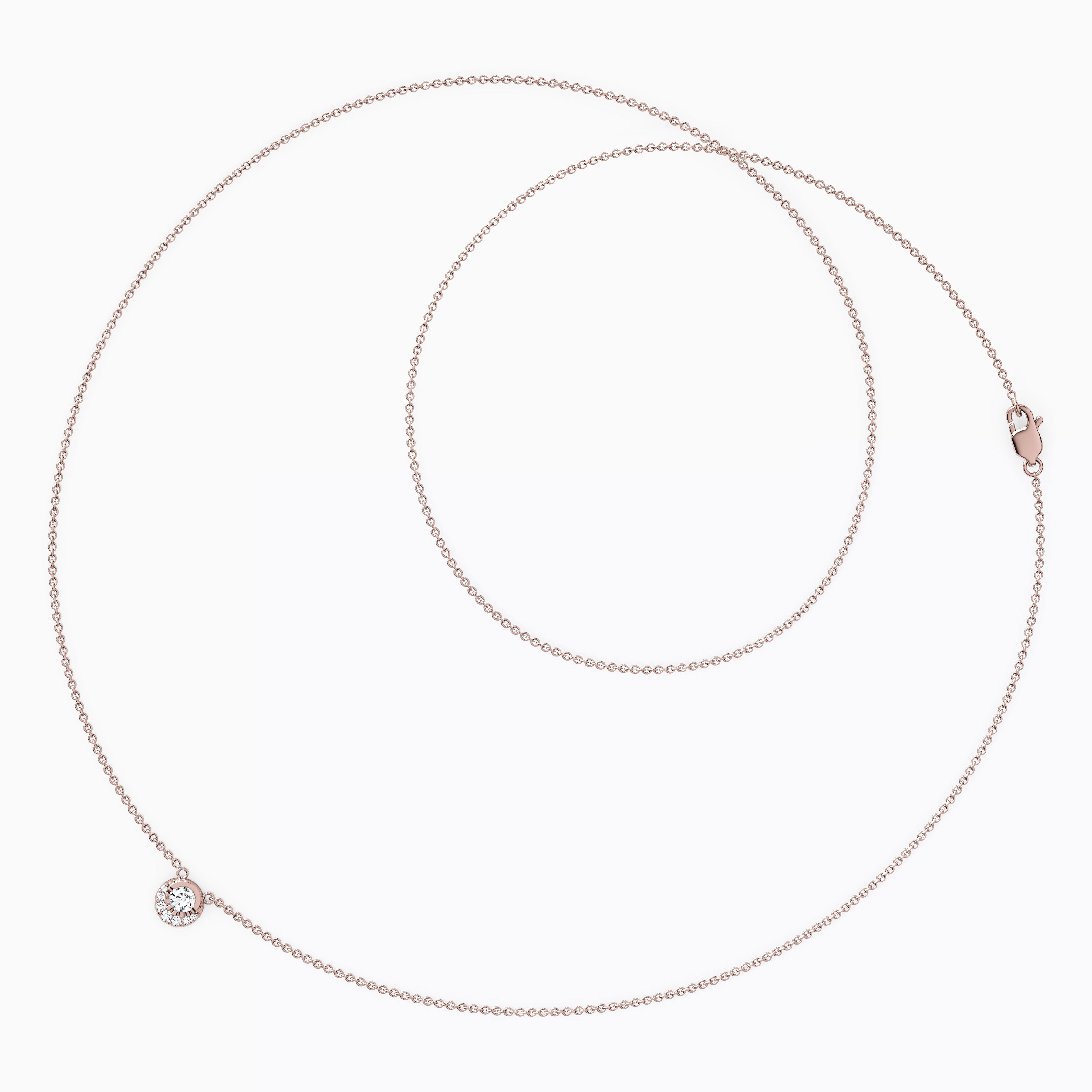 Diamond Crescent Necklace| 14K Gold