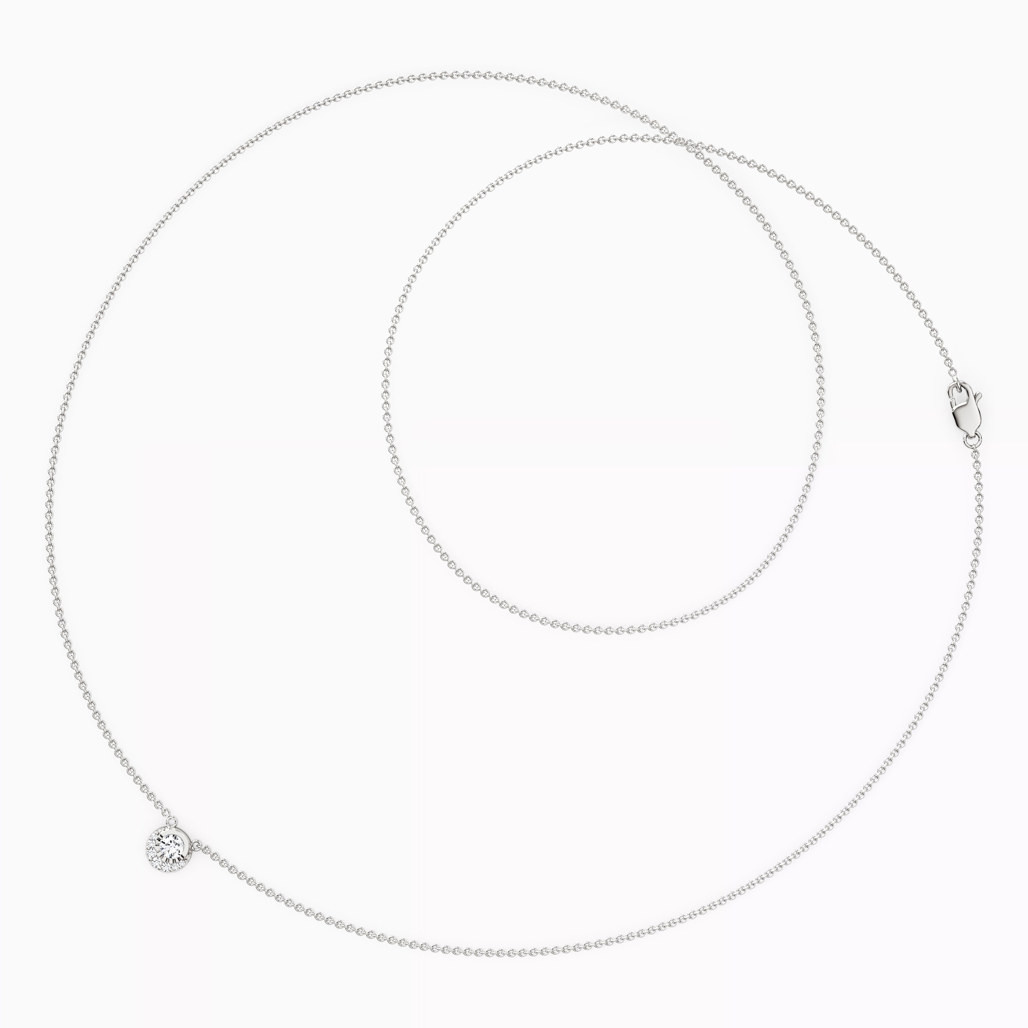 Diamond Crescent Necklace| 14K Gold