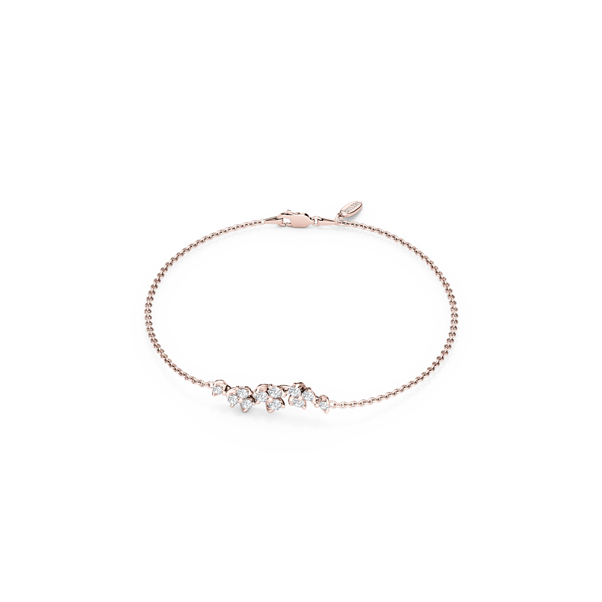 Diamond Cluster Bracelet | 14K Gold