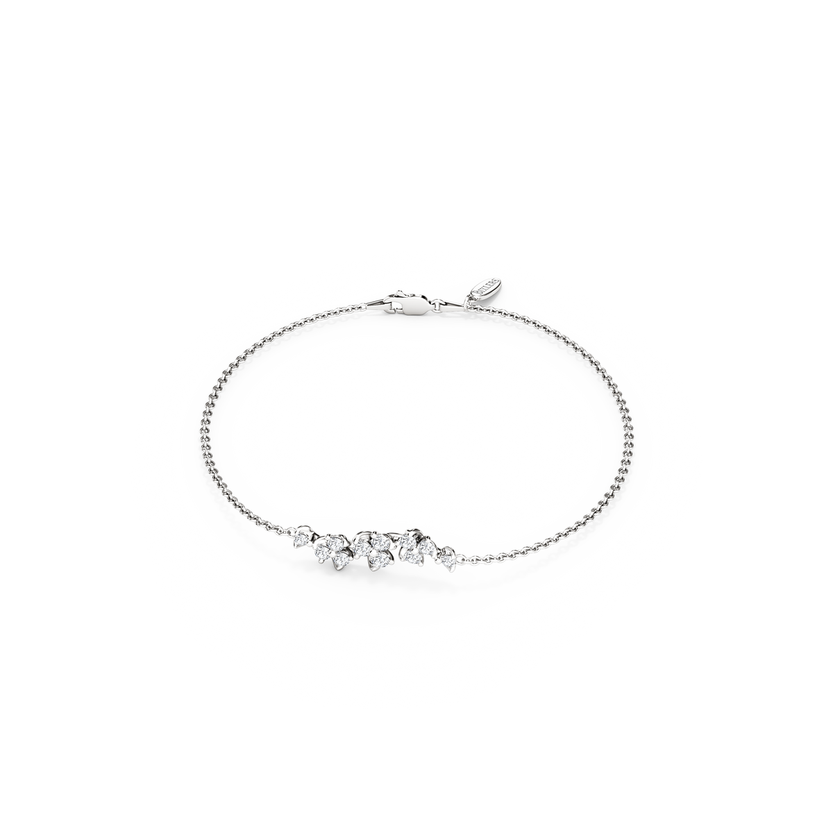 Diamond Cluster Bracelet | 14K Gold