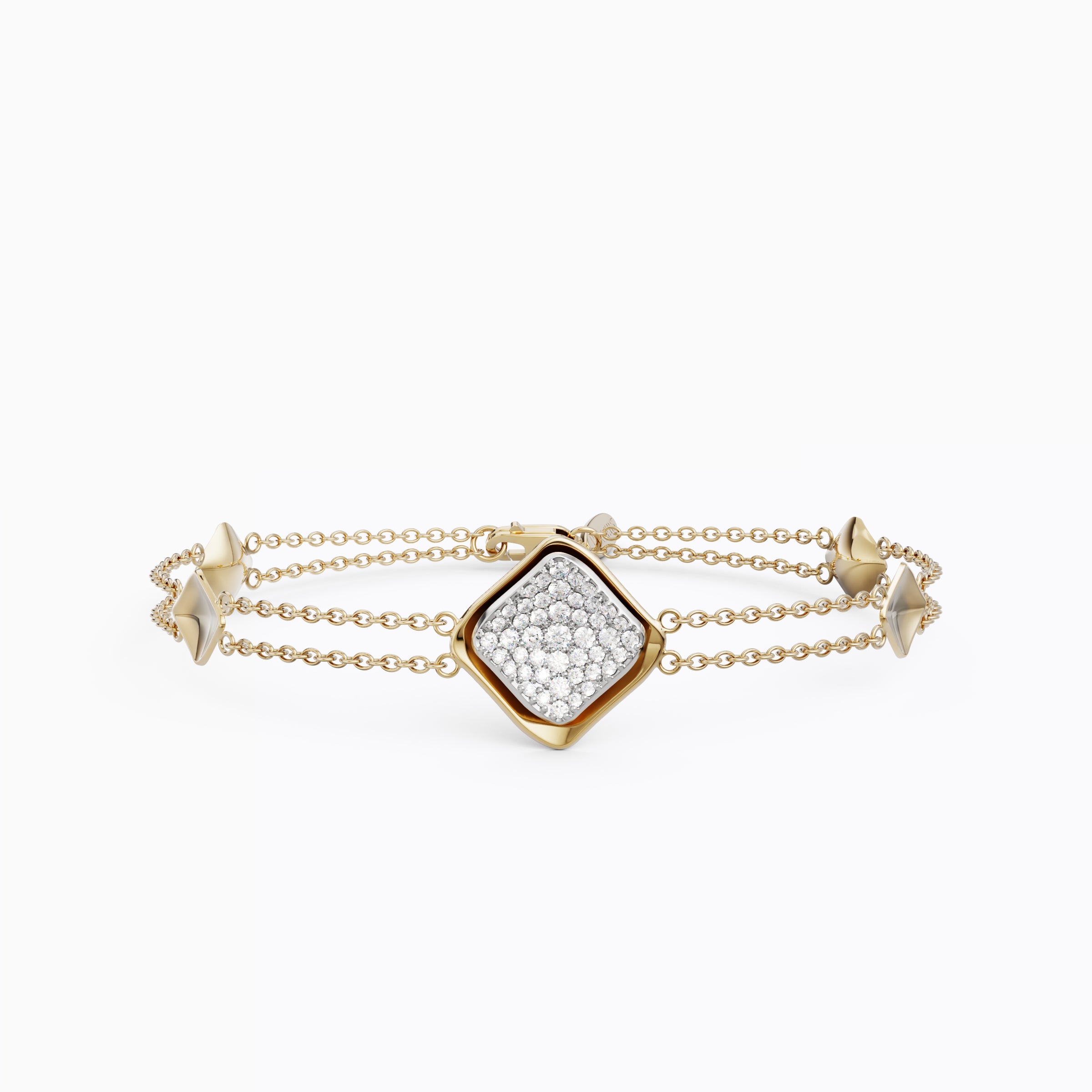 Bracelet souple diamants or 18 carats | Platine