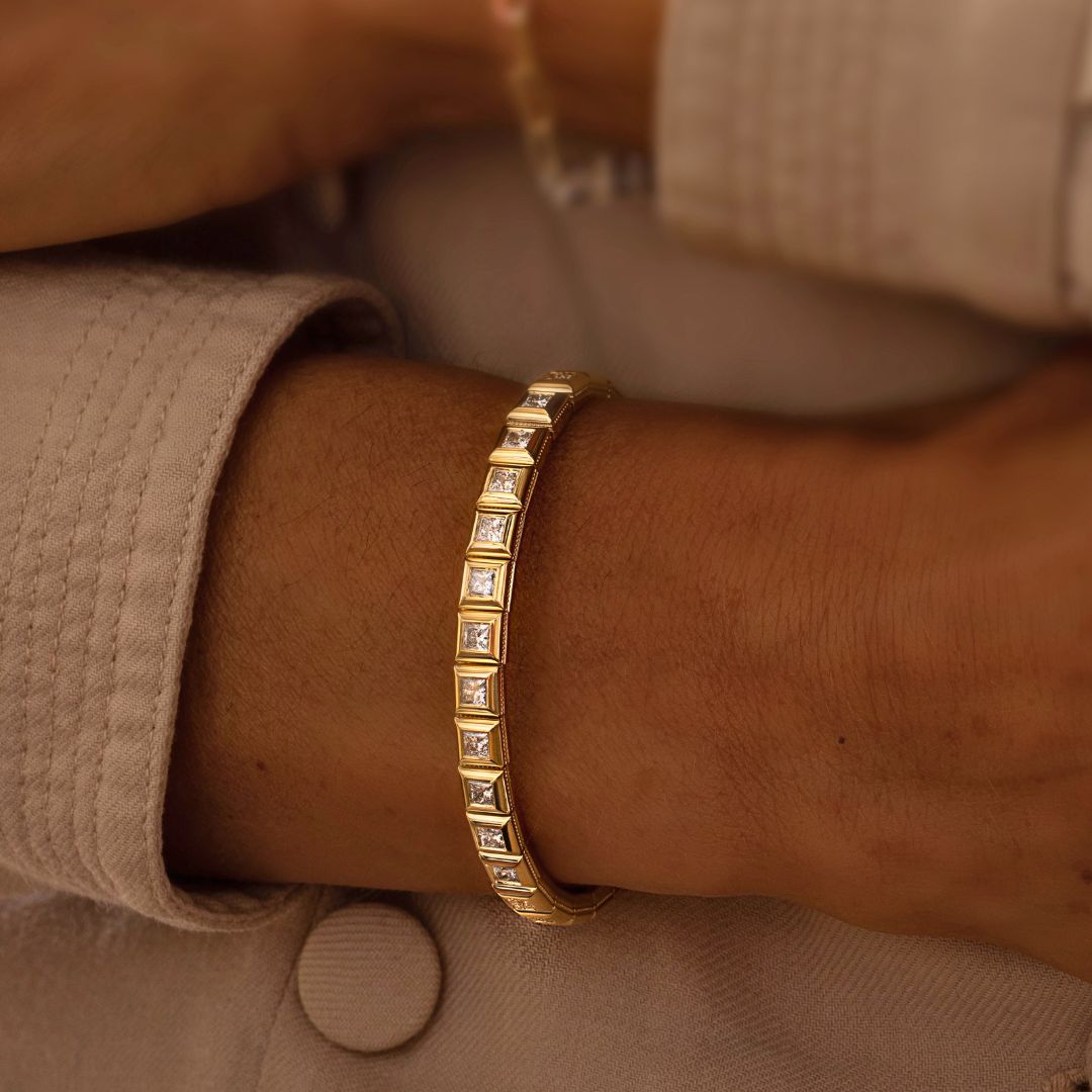 Bracelet modulable en pierres précieuses Or 18 carats