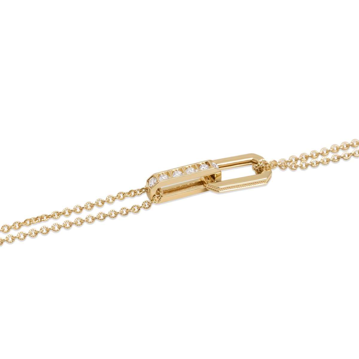 Bracelet chaîne serti de diamants | Or 18 carats