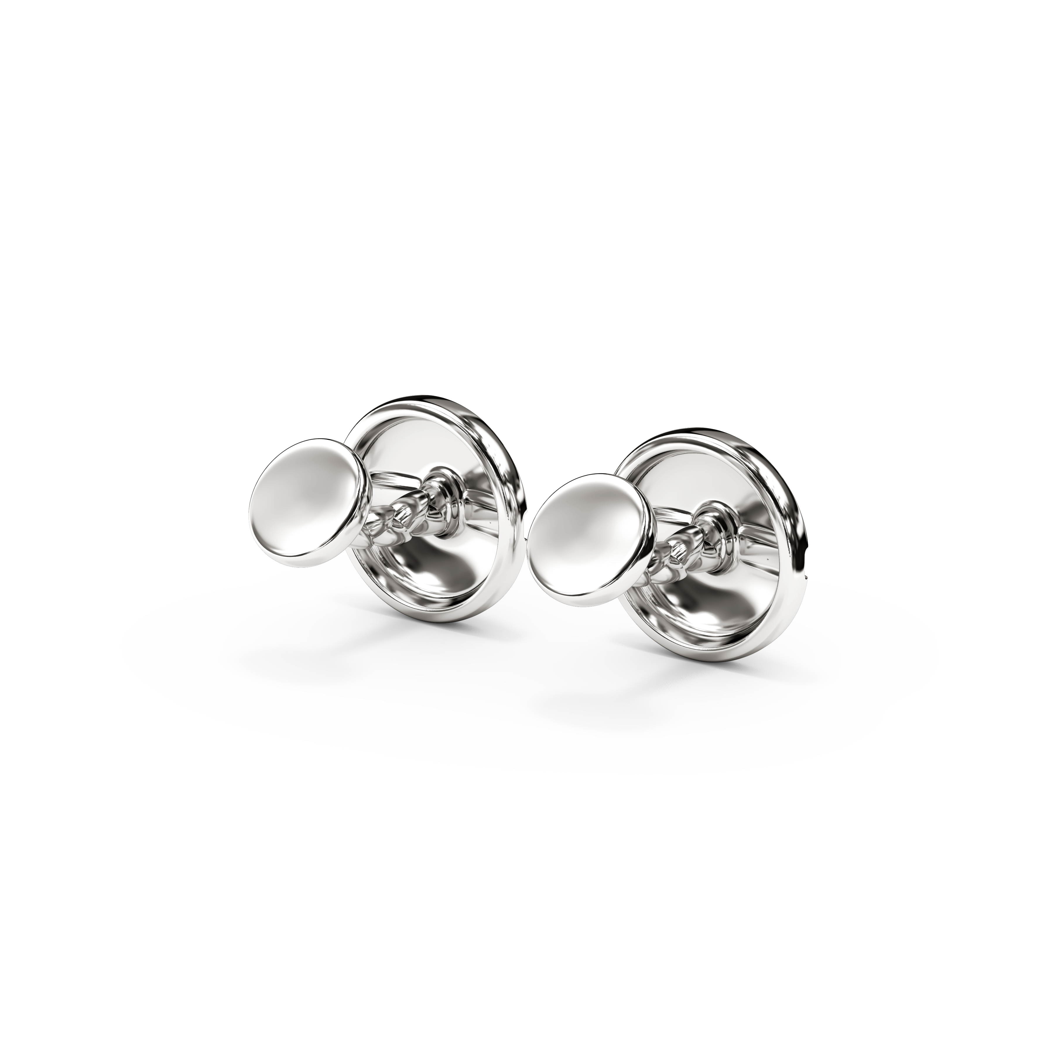 Boutons de manchette clous diamant | Platine