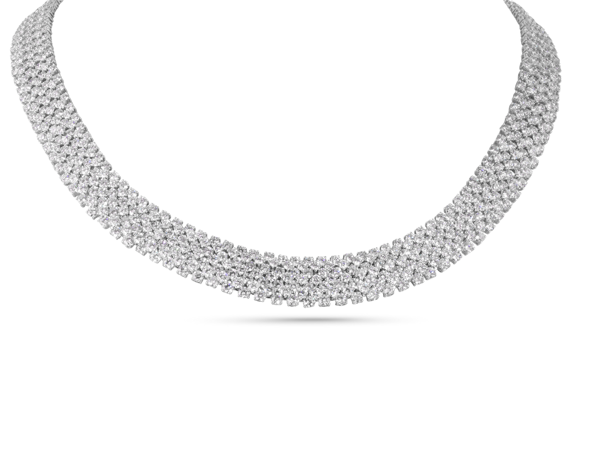 Diamond Statement Necklace | White Gold