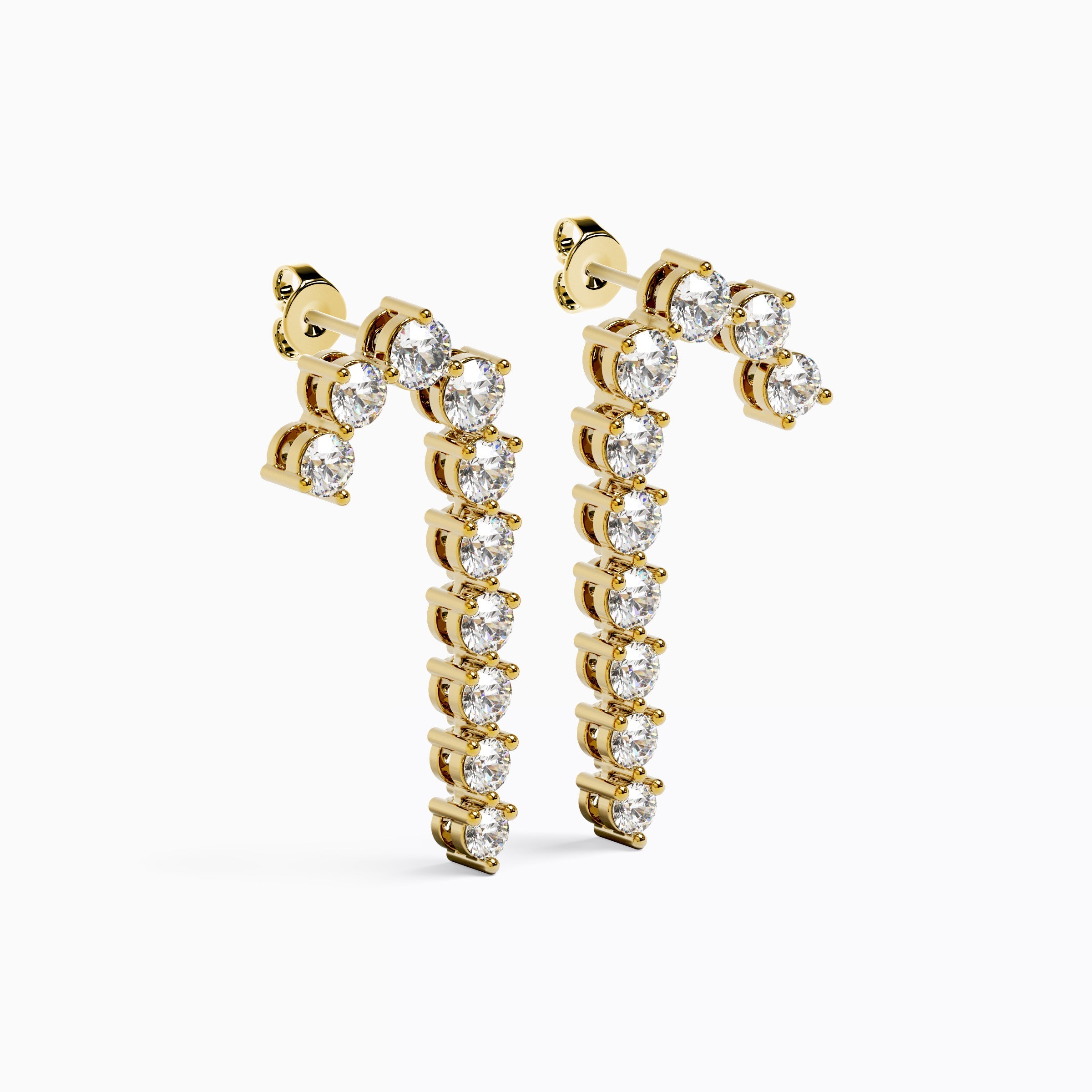 Diamond drop earrings | 18K Gold