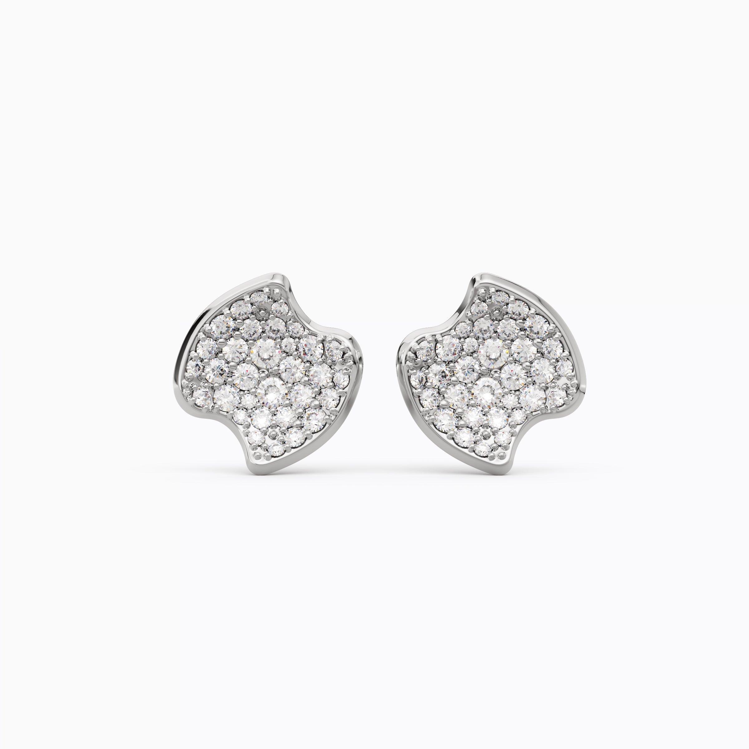 Puces d'oreilles en diamant | Platine