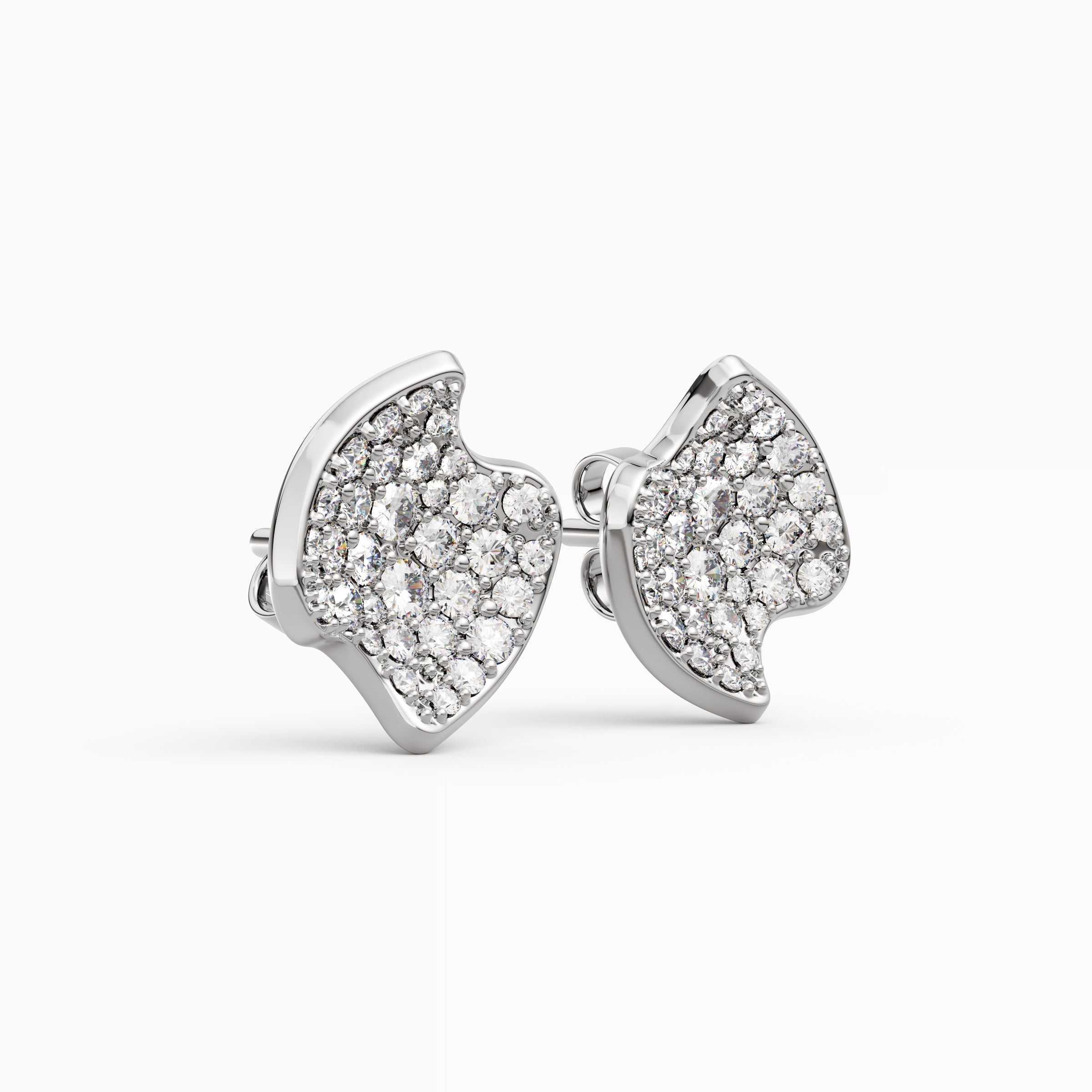 Puces d'oreilles en diamant | Platine