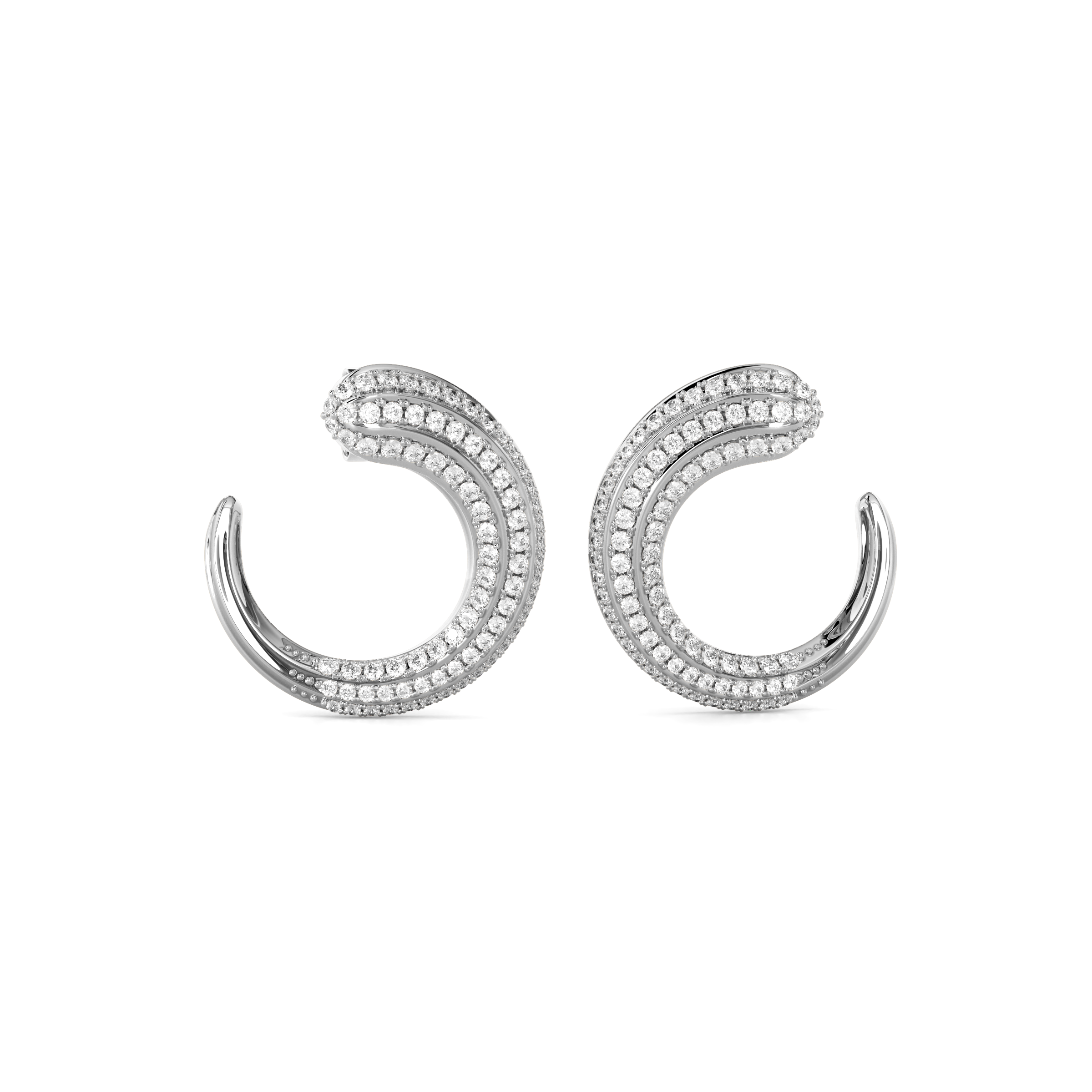 Créoles en diamant | Platine