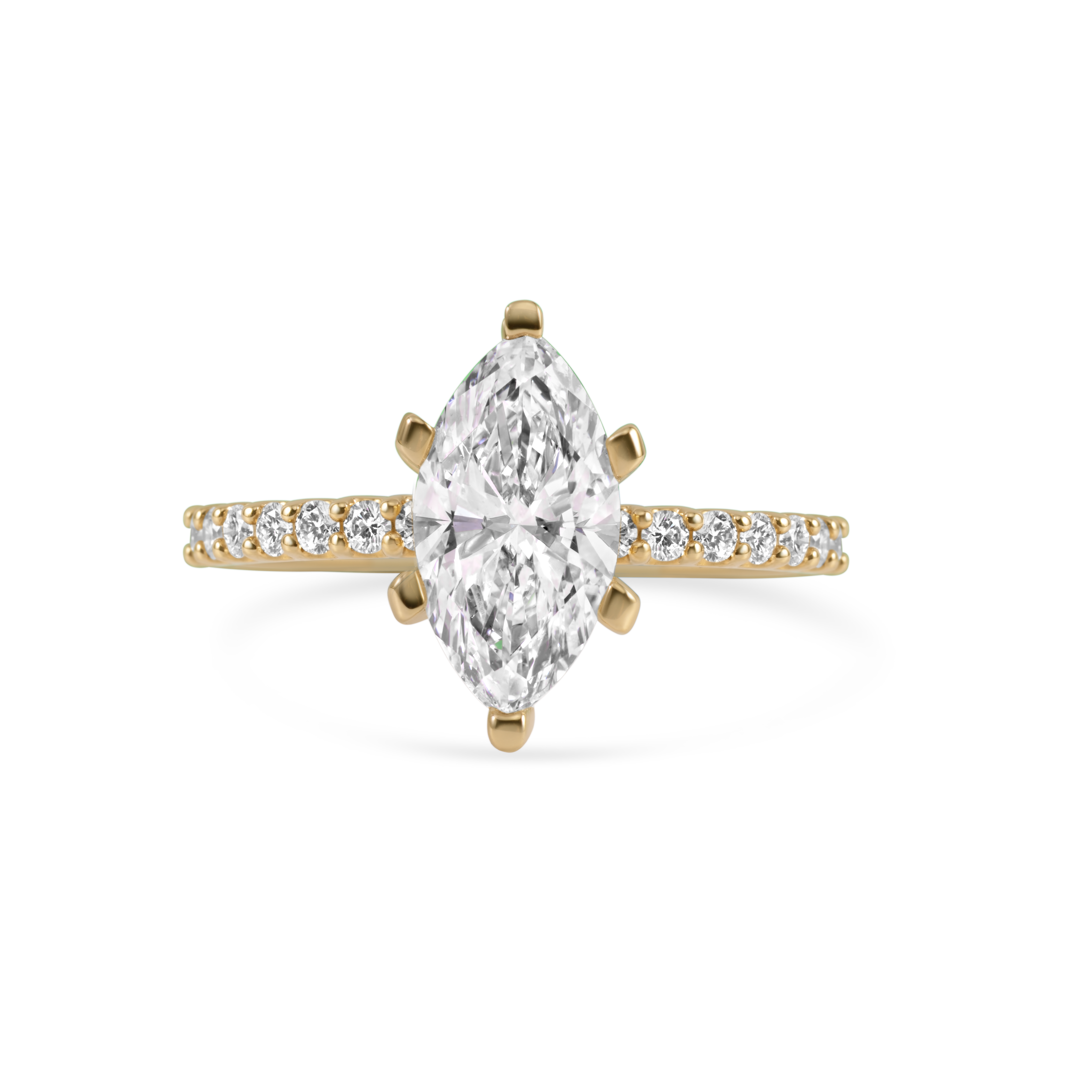 Solitaire diamant sur bague de fiançailles alliance éternité | Or 14K