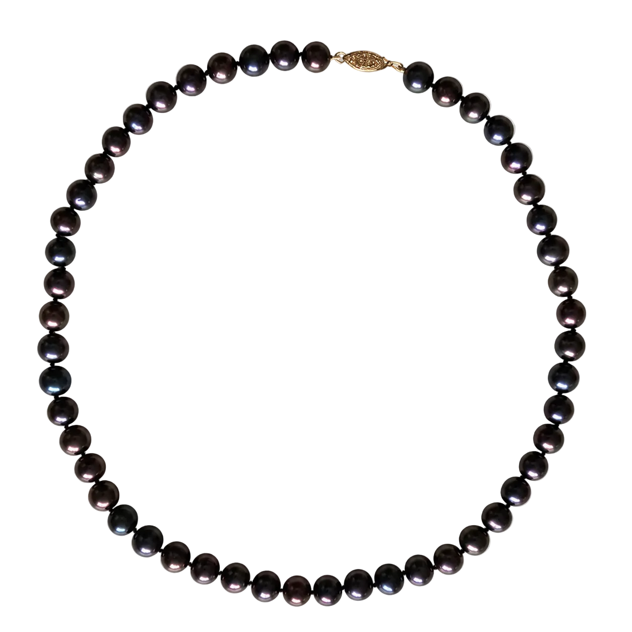 Collier de Perles Noires | Or 14K