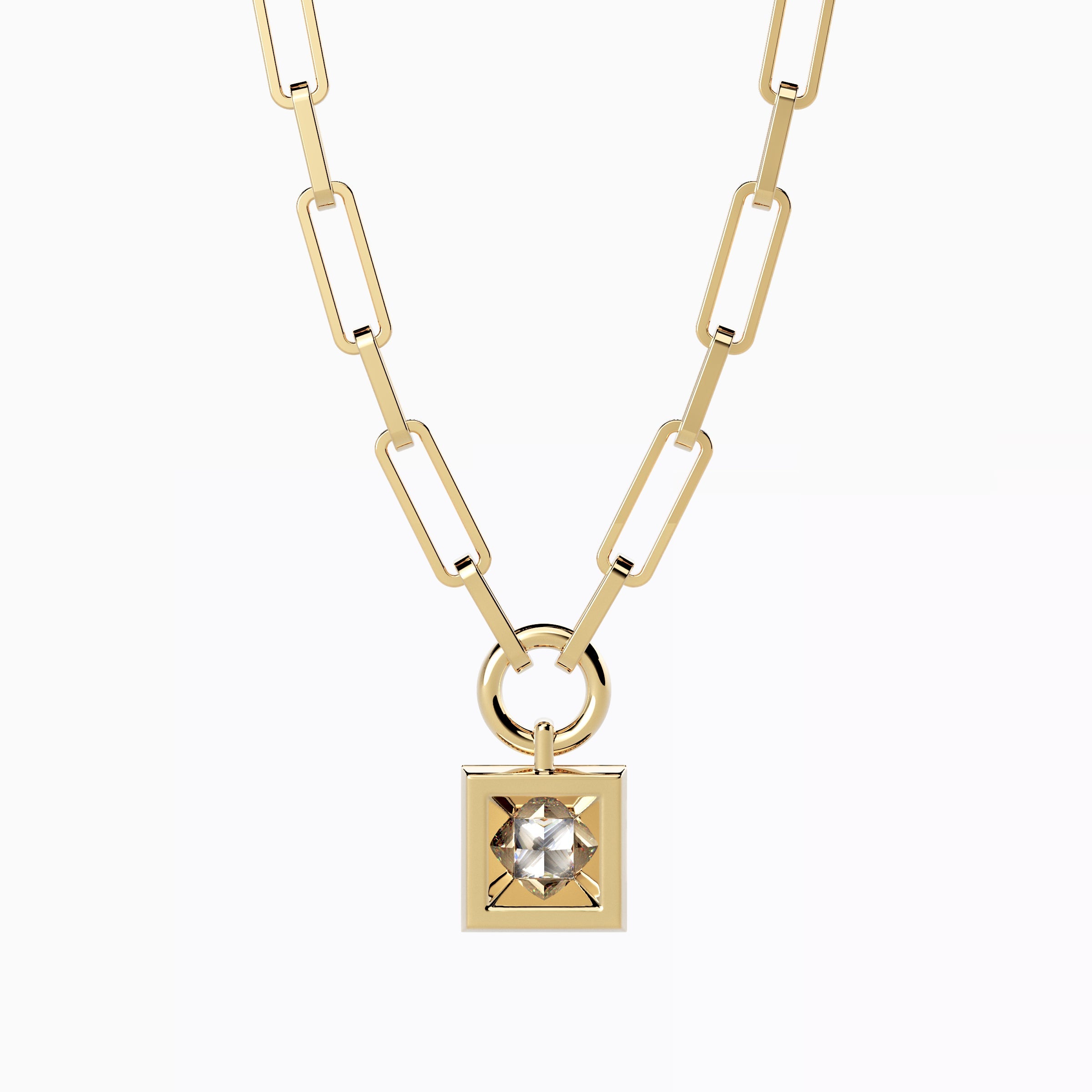 Collier trombone diamant | Or 18K