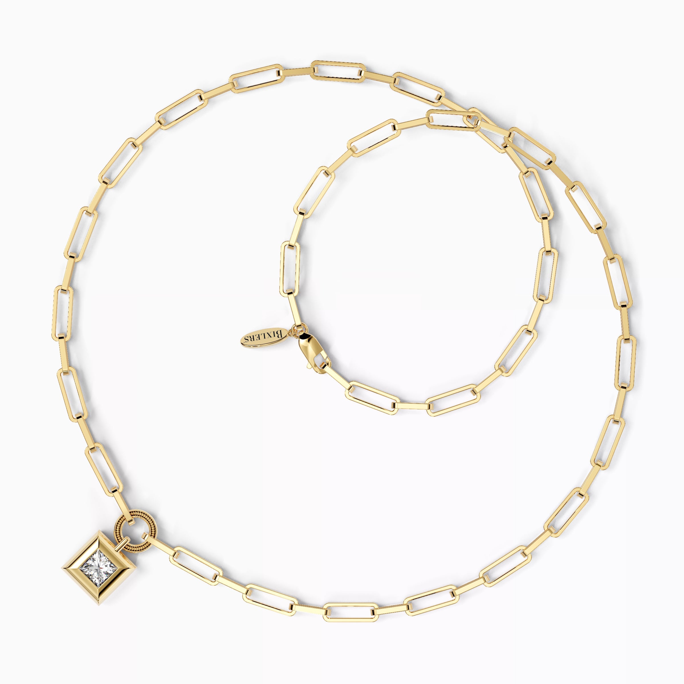 Collier trombone diamant | Or 18K
