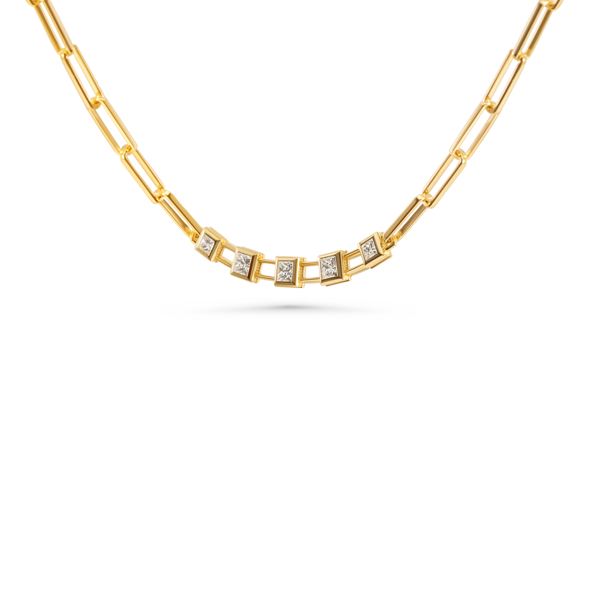 Collier Trombone Diamant Or 18 carats