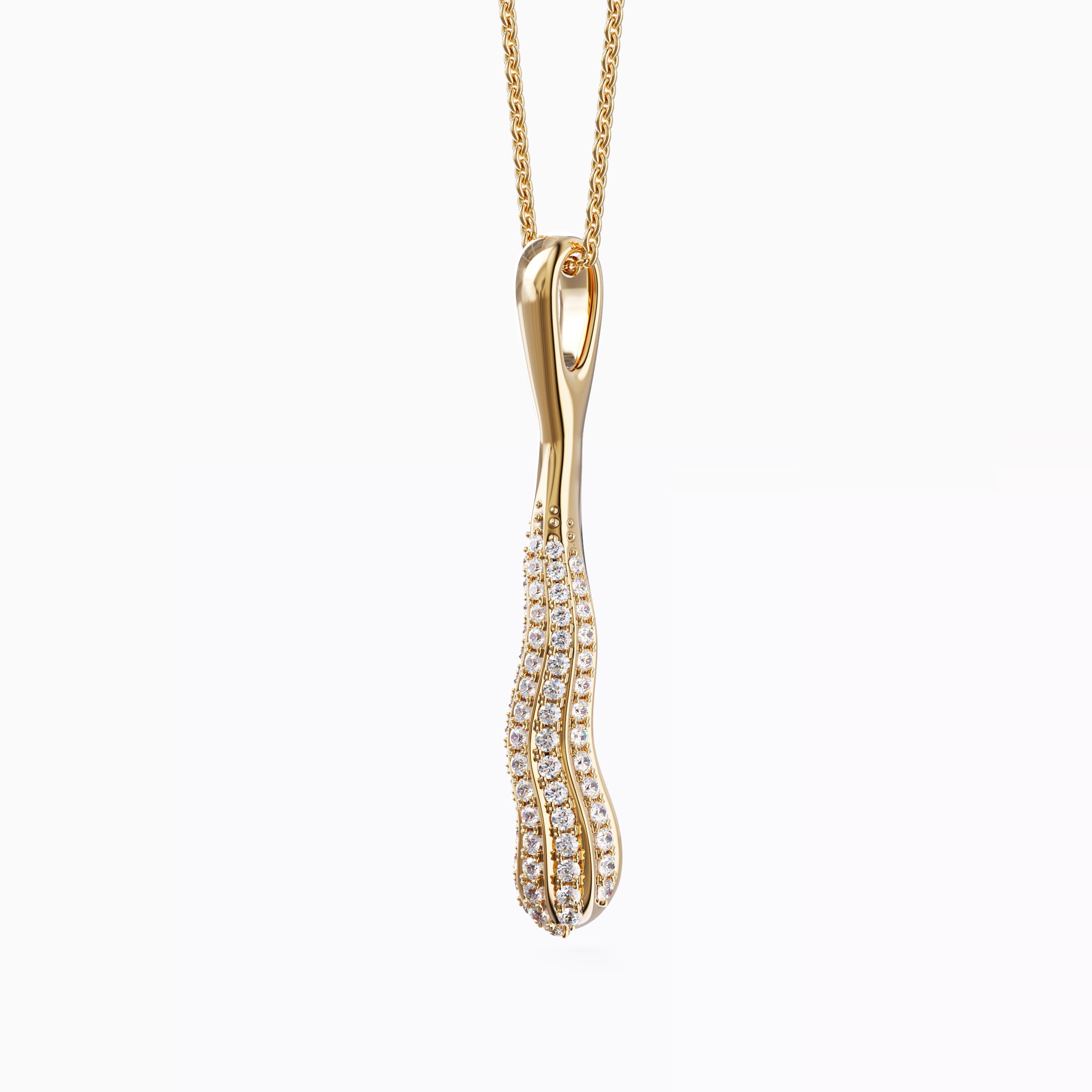 Diamond statement pendant | 18K Gold