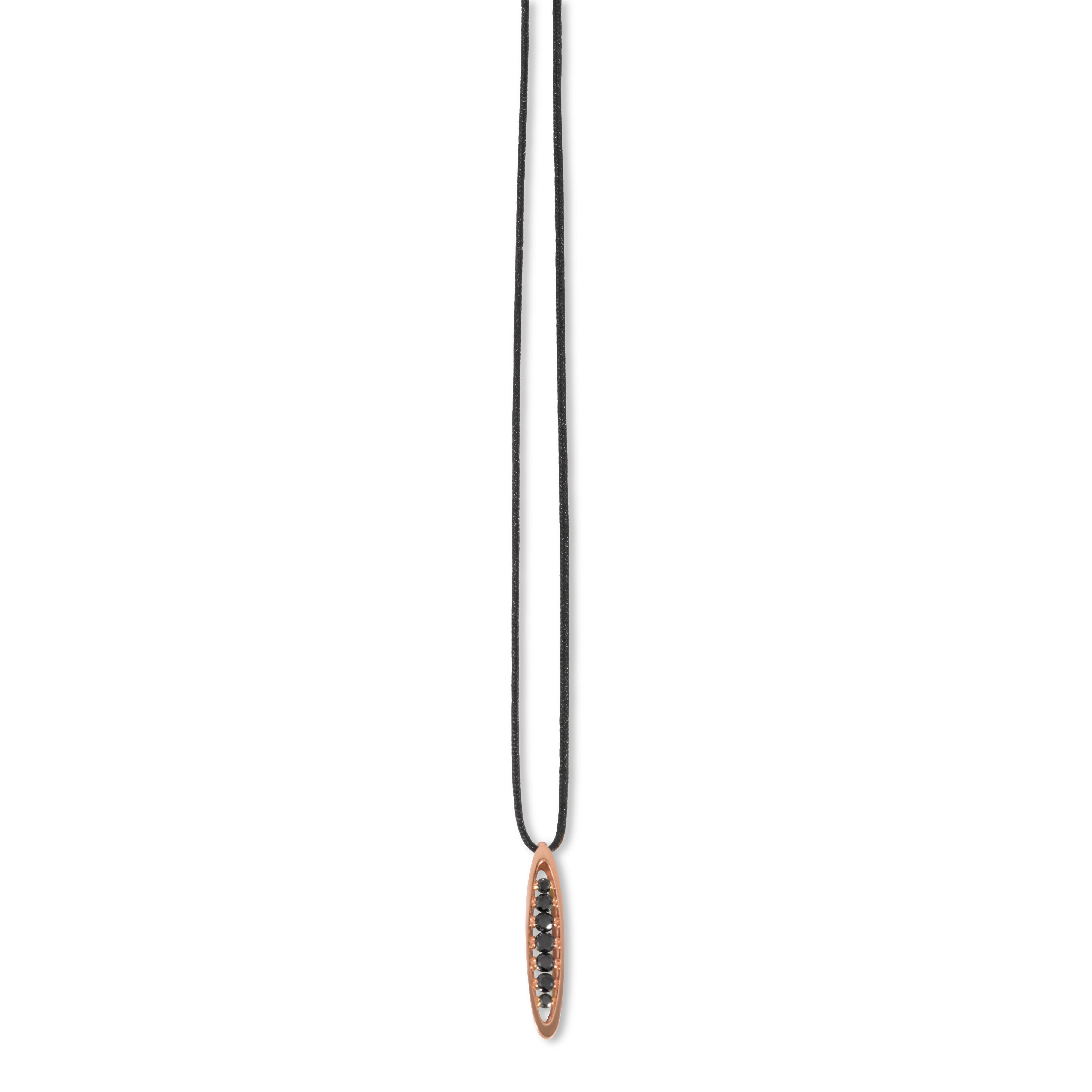 Collier diamant noir flottant | Or 14 carats