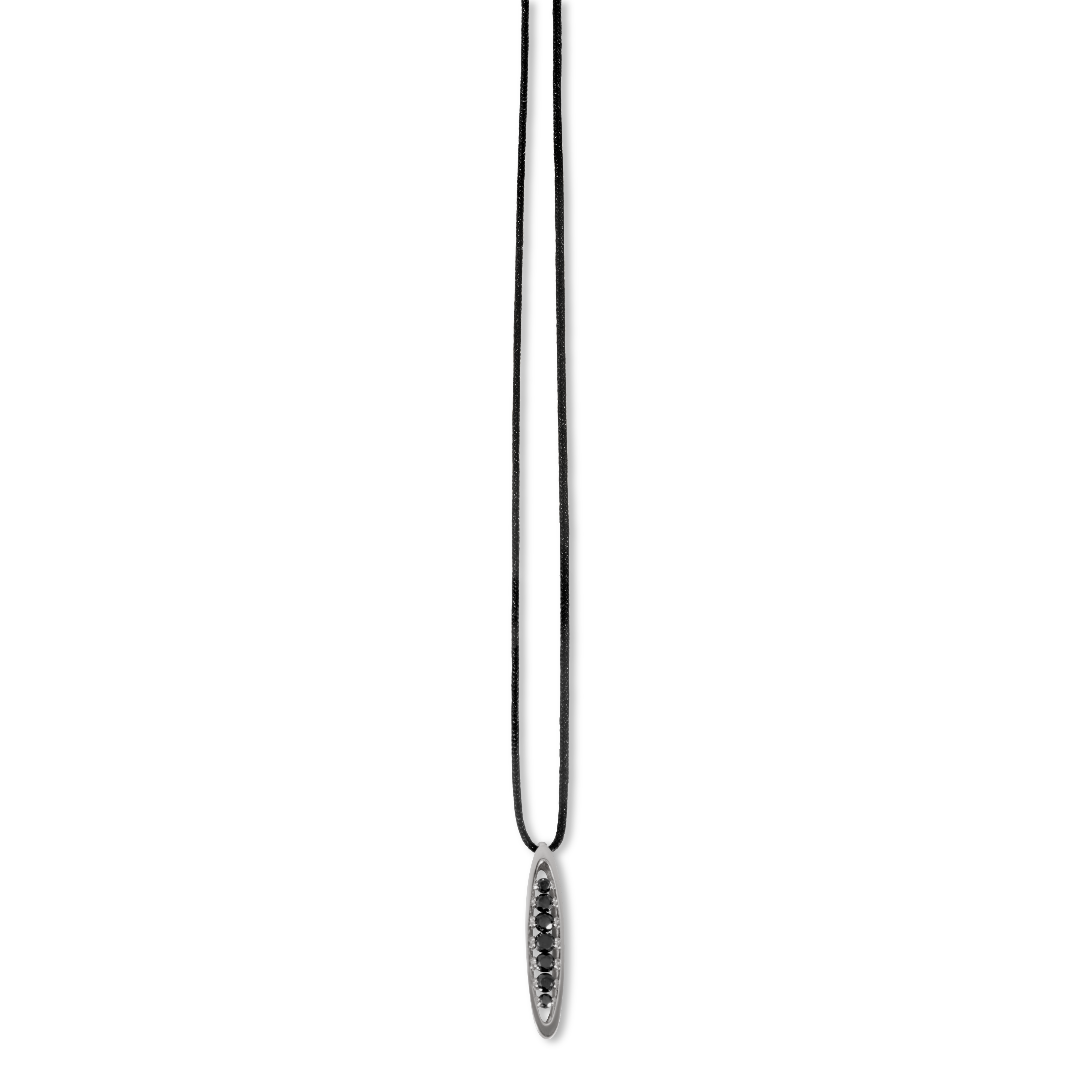 Collier diamant noir flottant | Or 14 carats