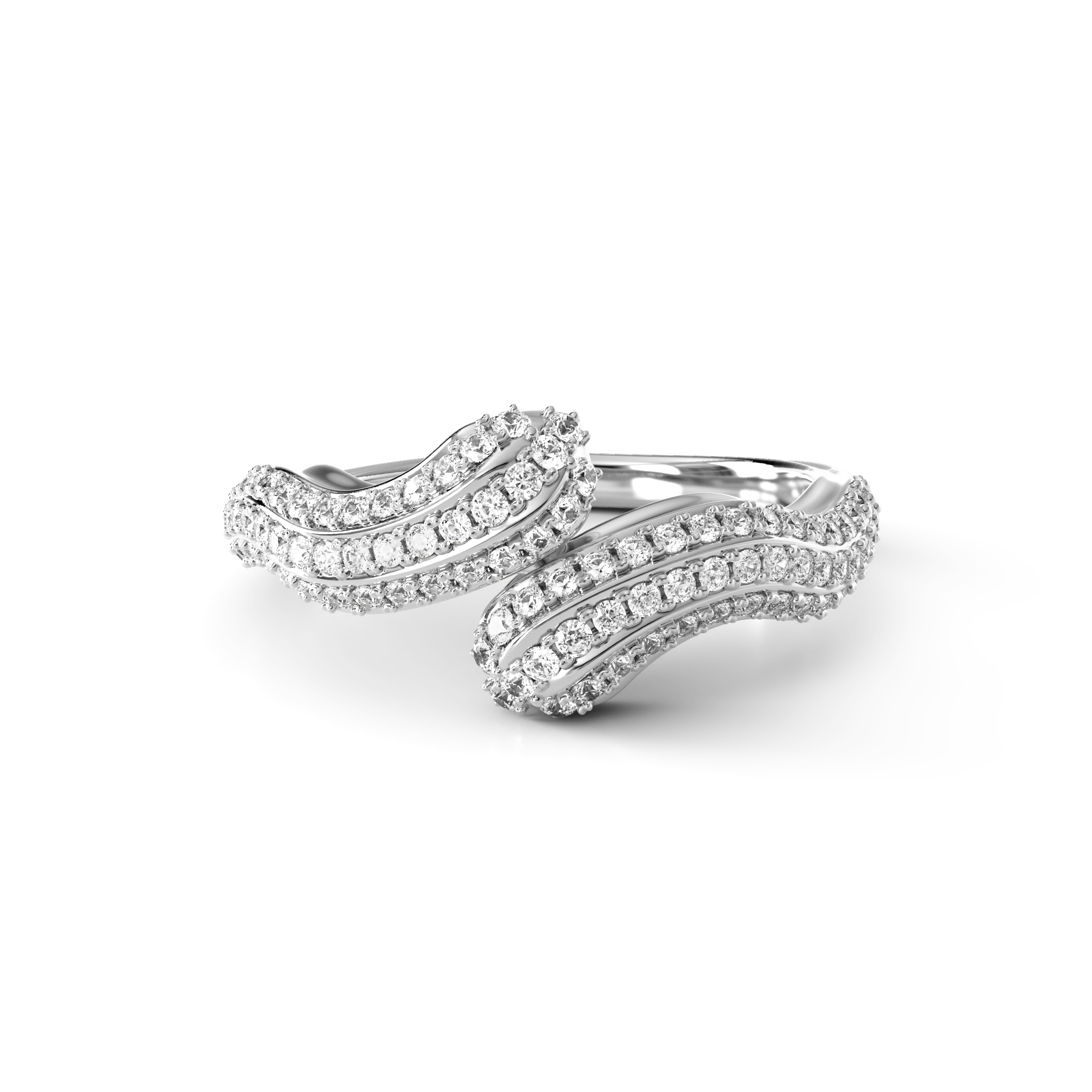 Bague audacieuse en diamant | Platine