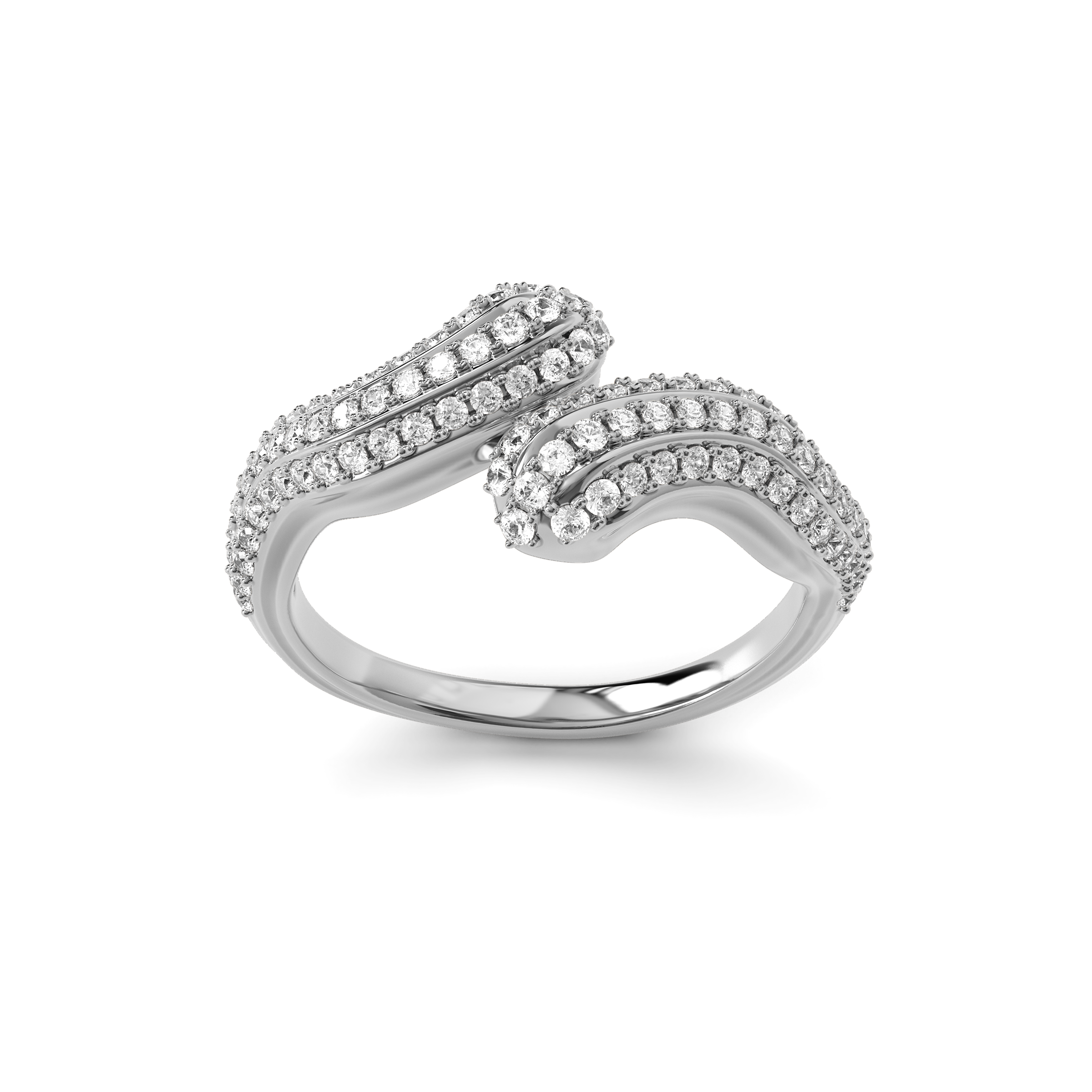Bague audacieuse en diamant | Platine