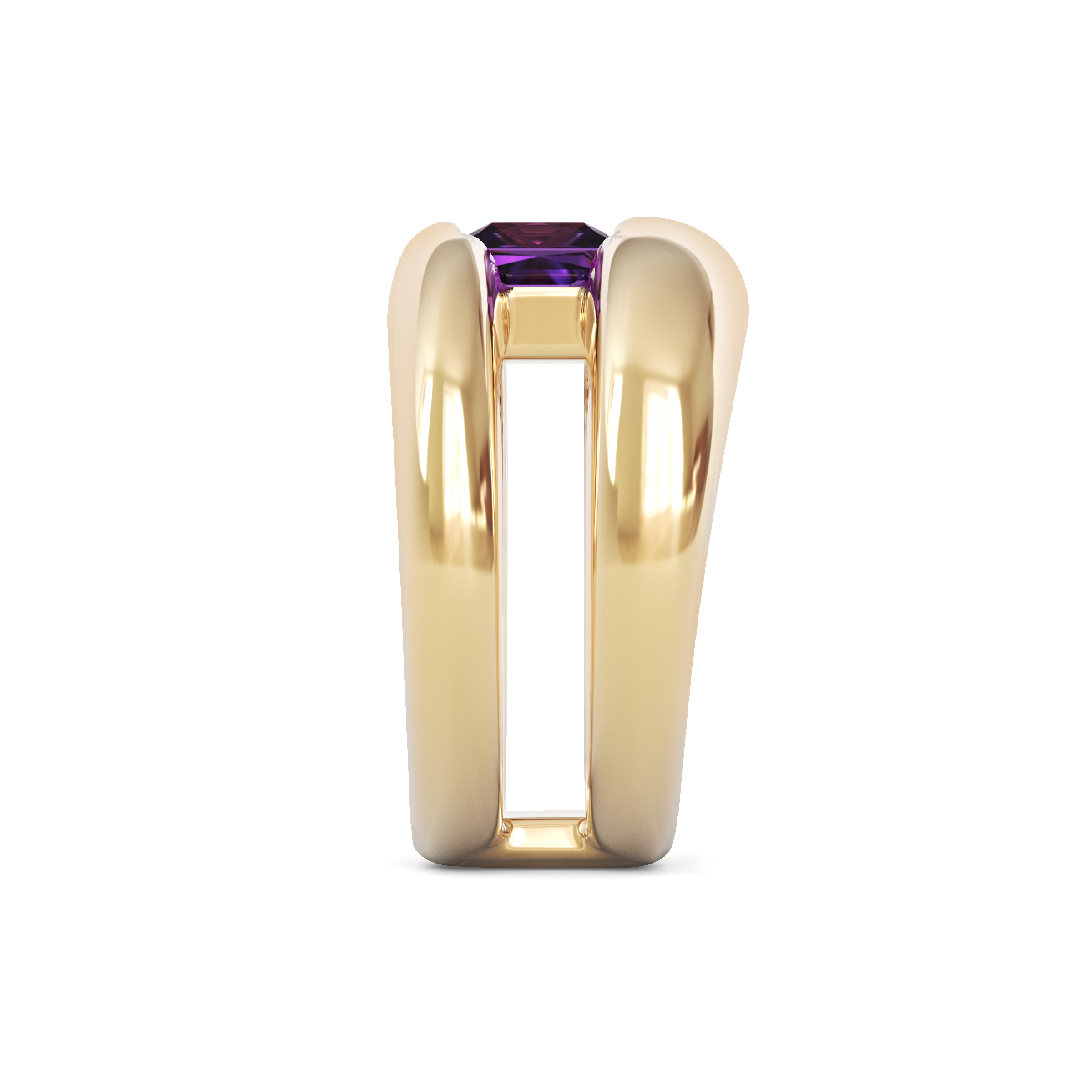 Bague empilable améthyste | Or 14 carats