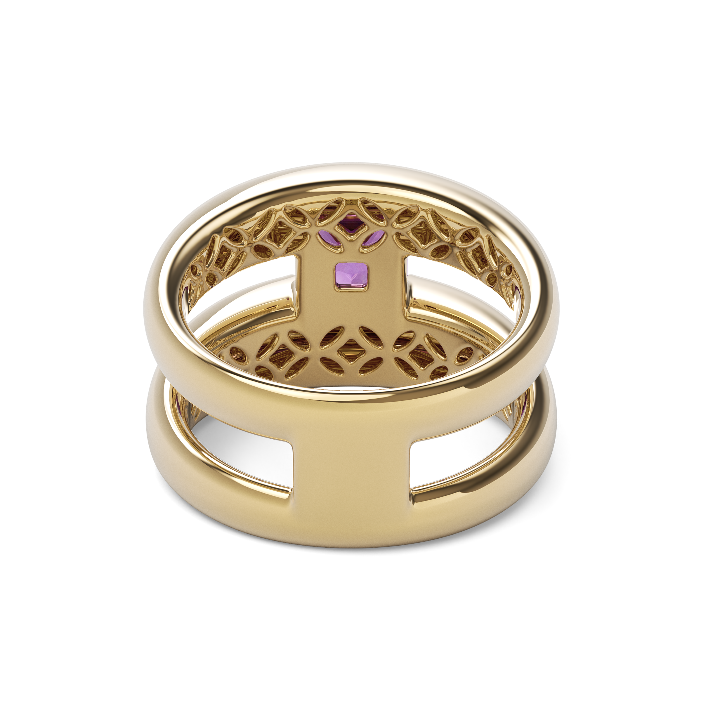 Bague empilable améthyste | Or 14 carats