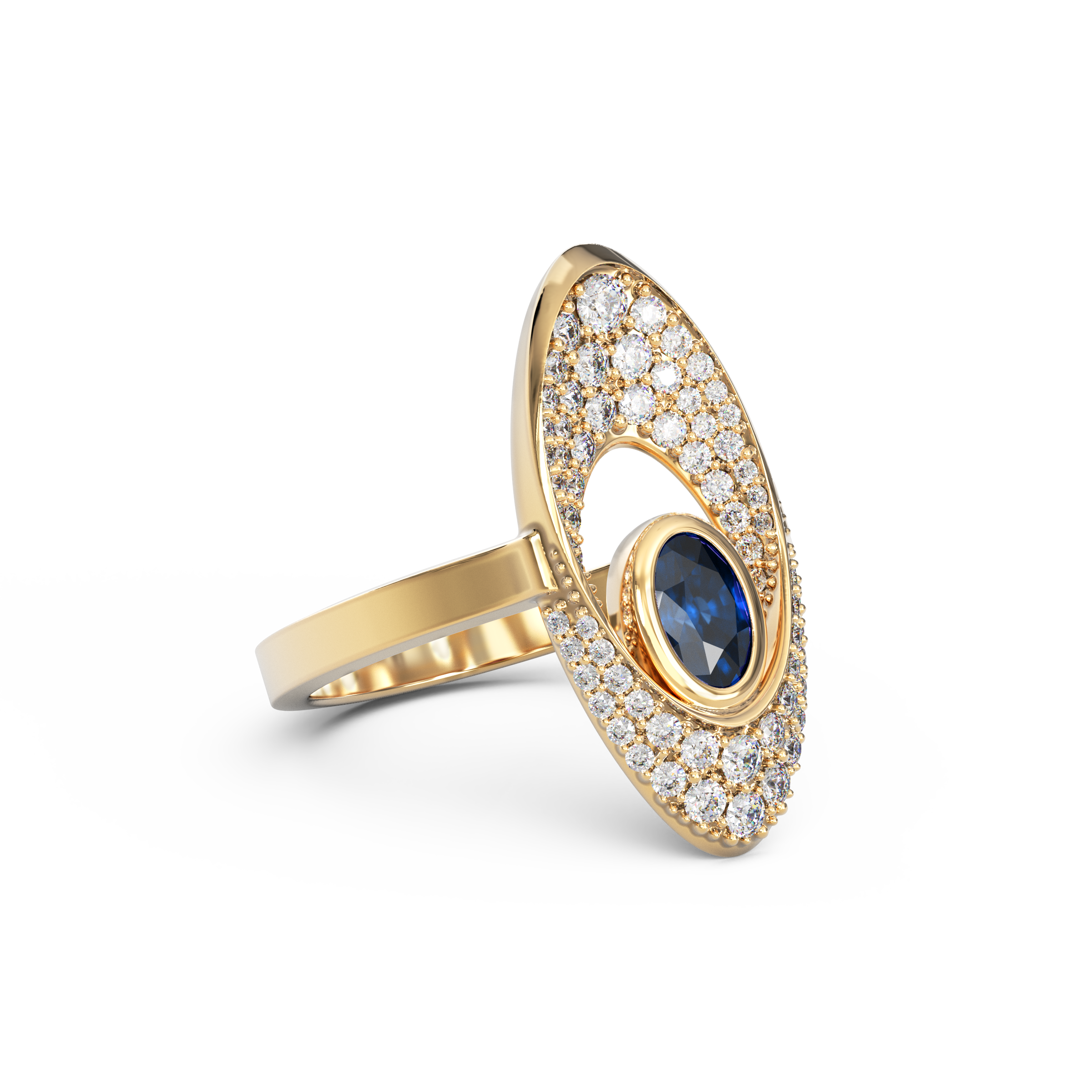Bague Diamant et Saphir | Or 18 carats