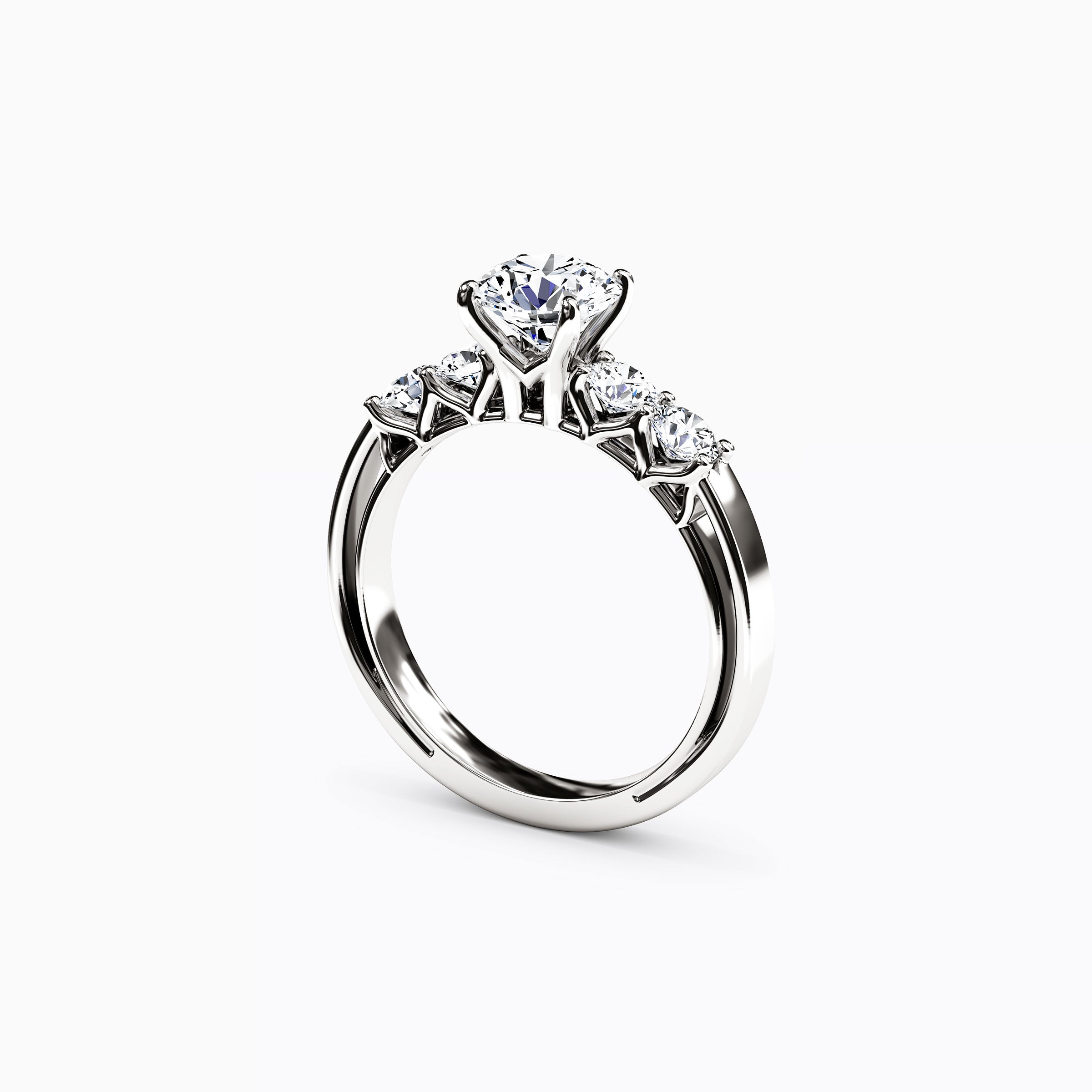 Bague de fiançailles Jubilee 5 pierres en platine