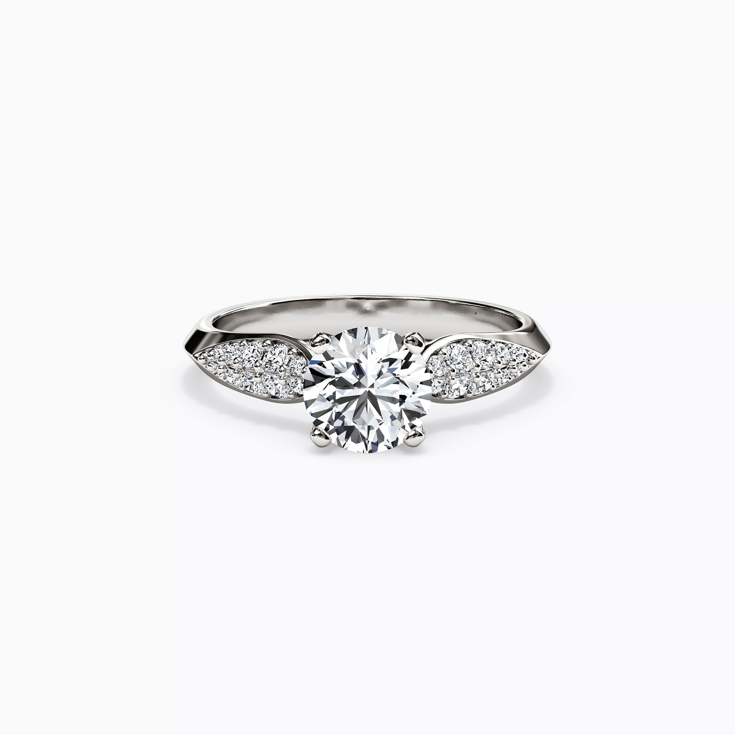 Bague de Fiançailles Jubilee Two Diamond Wings en Platine