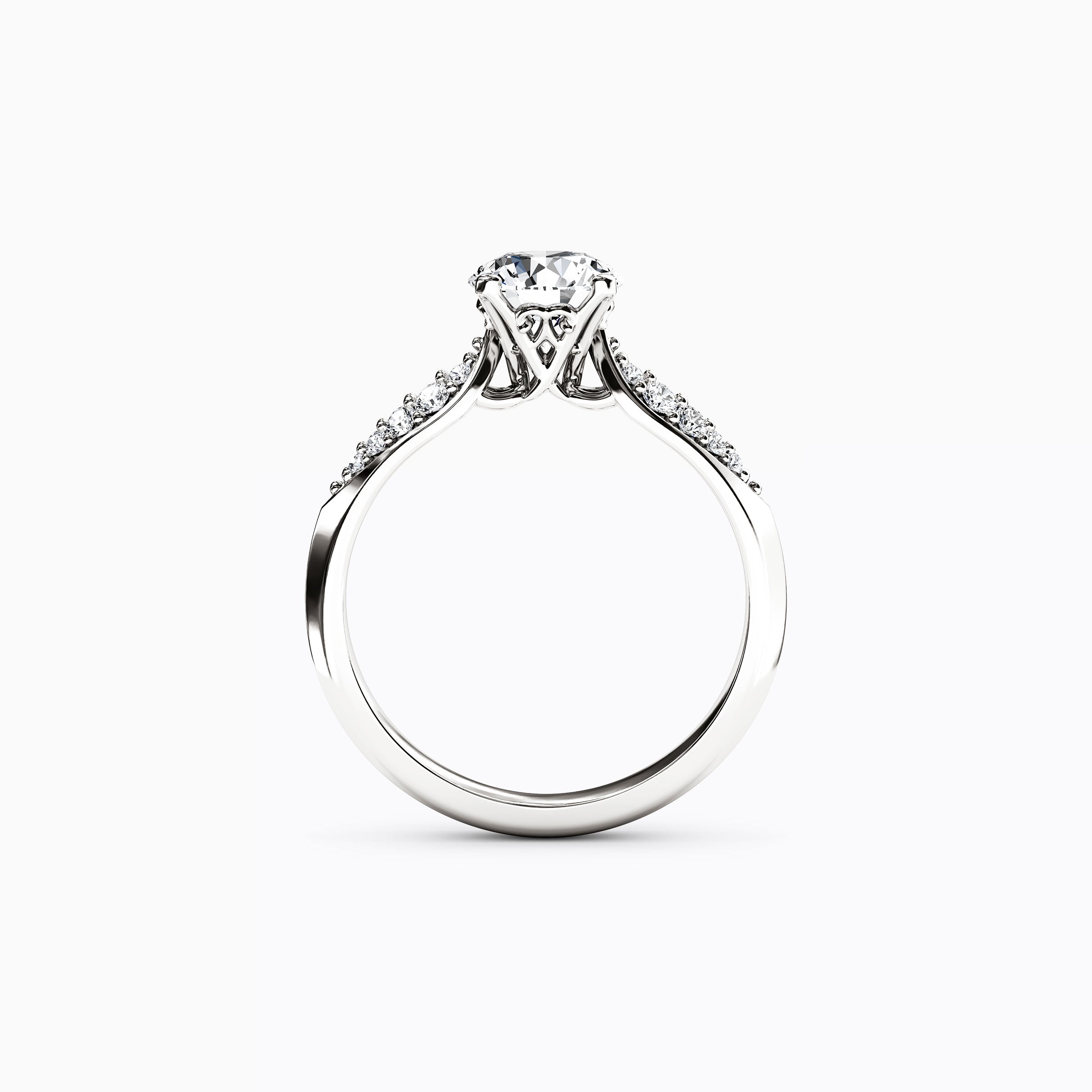 Jubilee Two Diamond Wings Engagement ring in 18K Gold