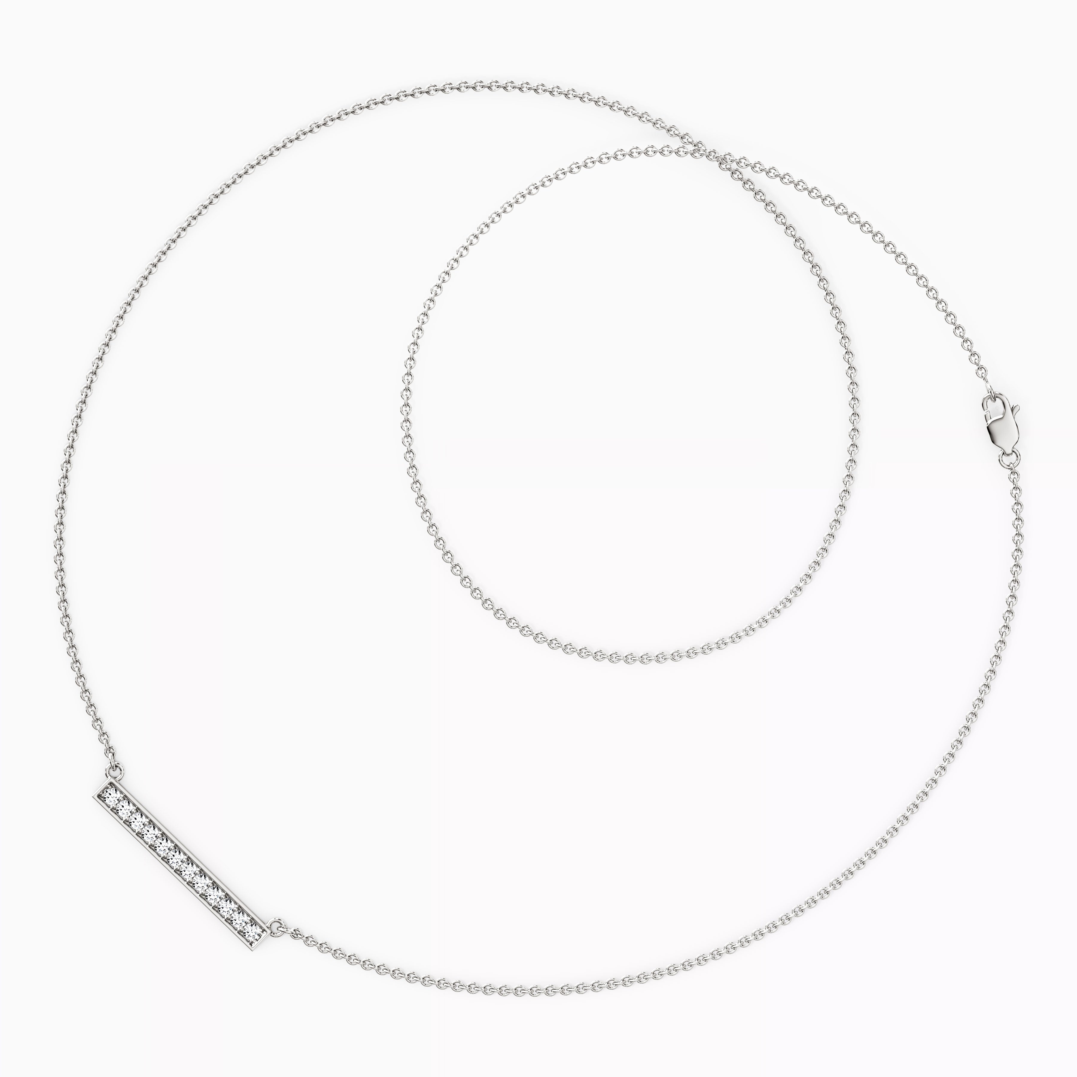 Collier Barrette Diamants | Or 14 carats