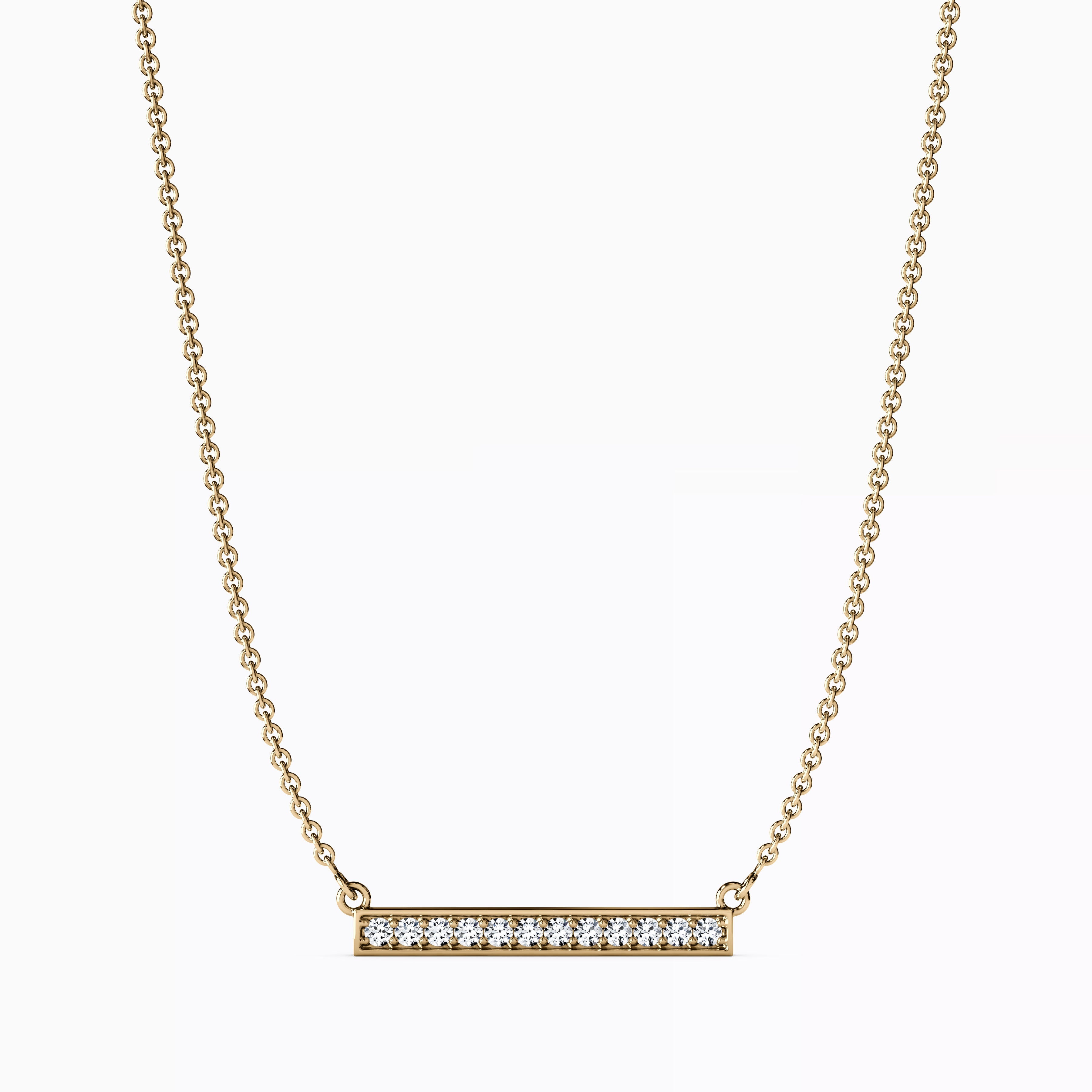 Collier Barrette Diamants | Or 14 carats