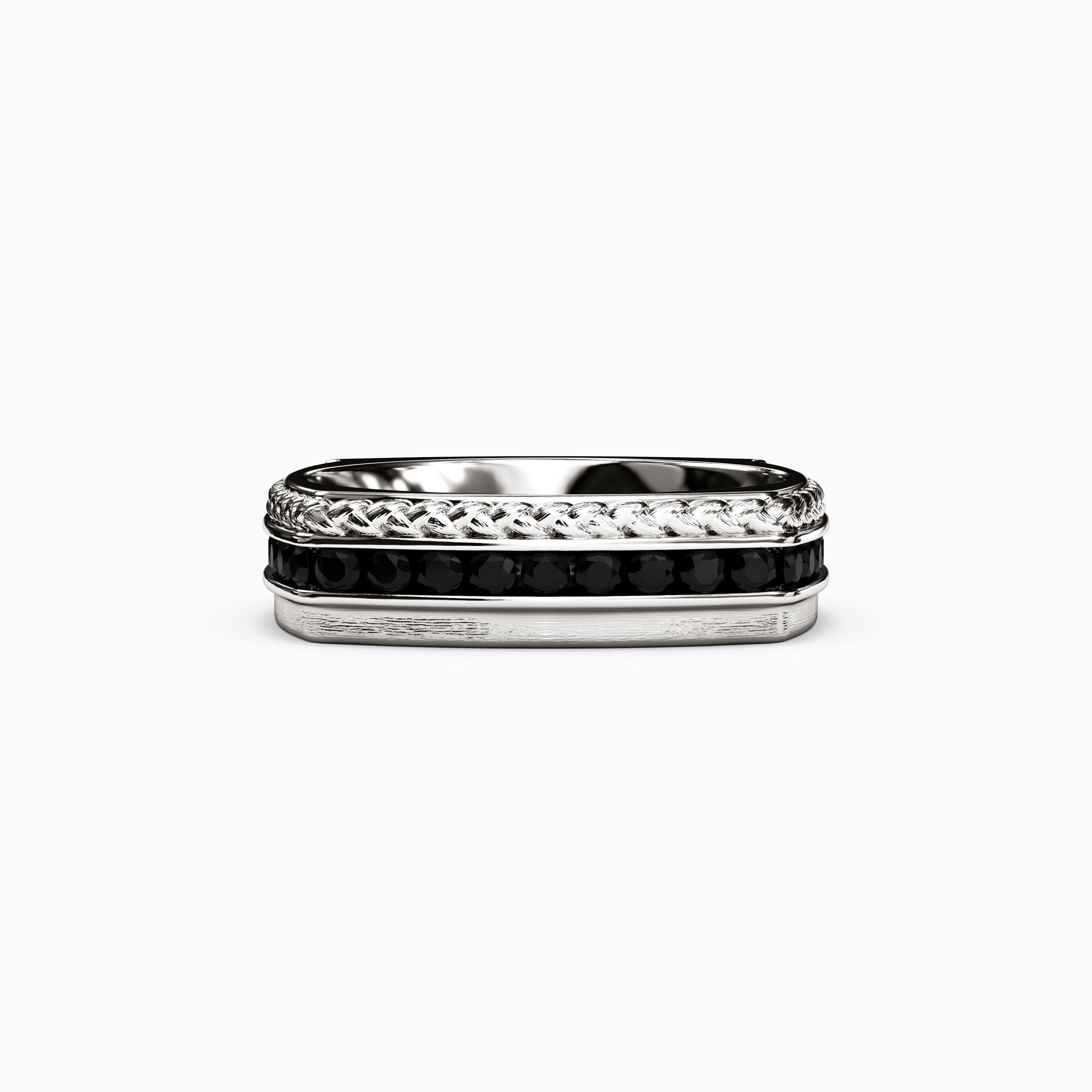 Bague pour homme Black Diamond en argent sterling