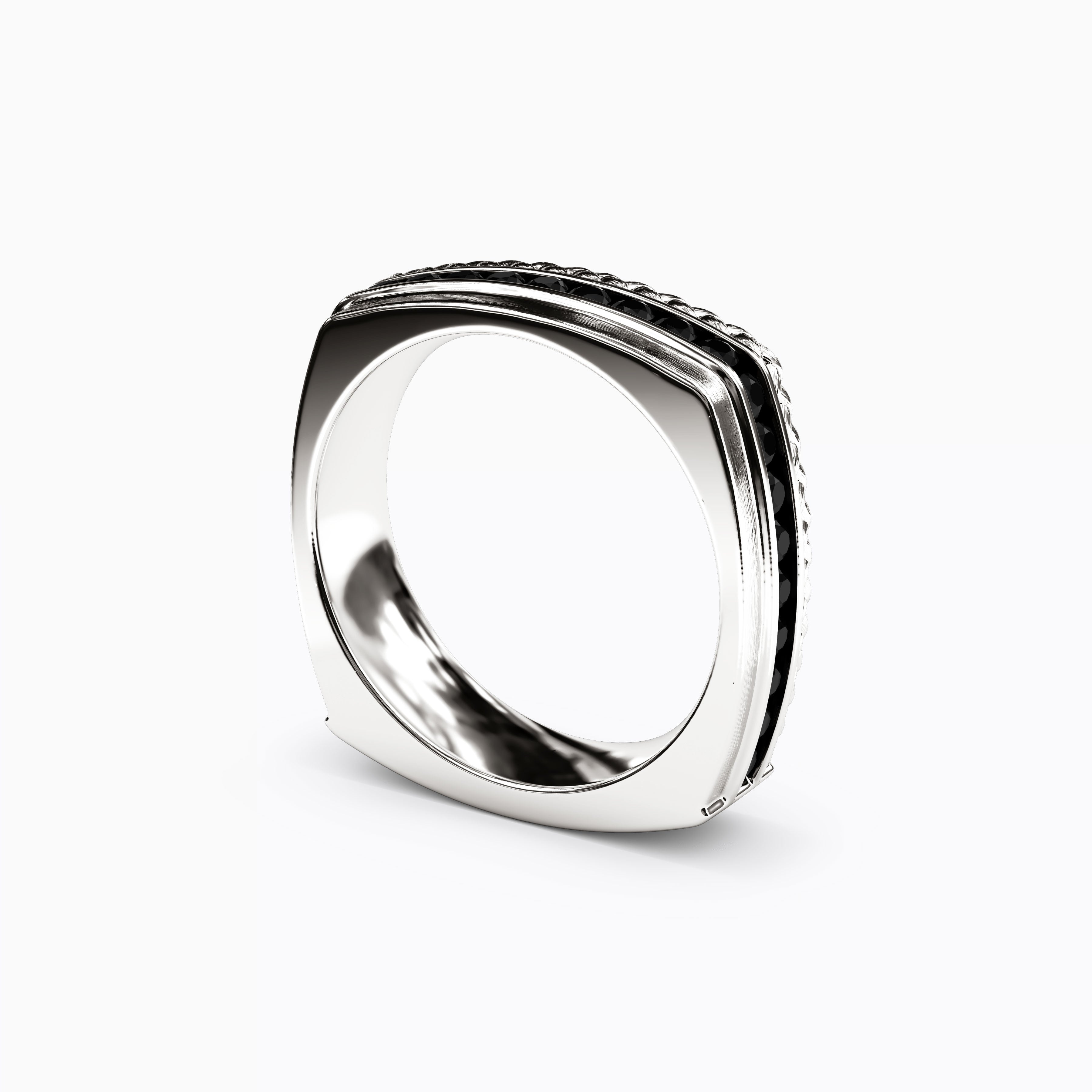 Bague pour homme Black Diamond en argent sterling